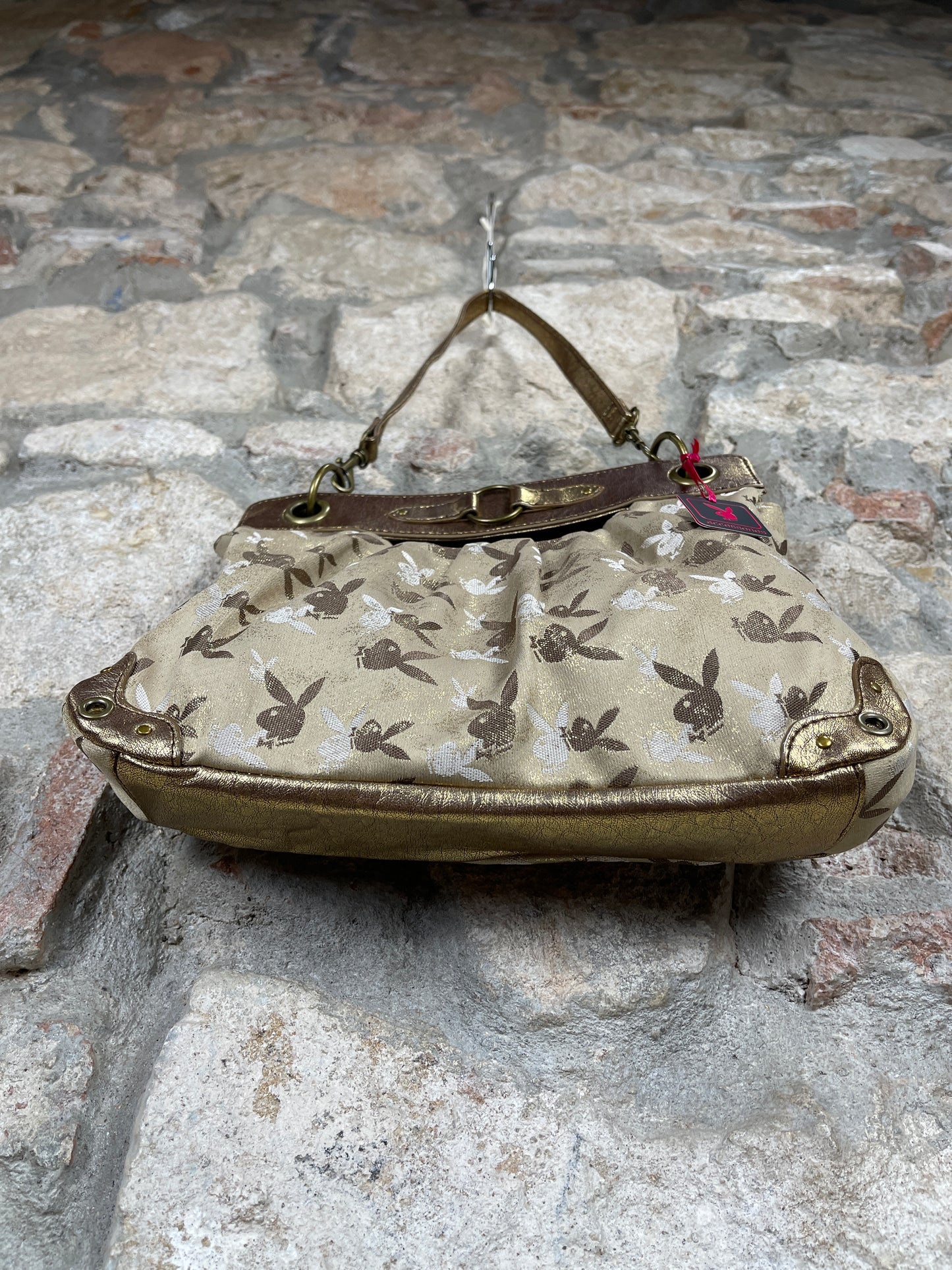 Y2K Playboy Hand Bag Gold Deadstock 2008