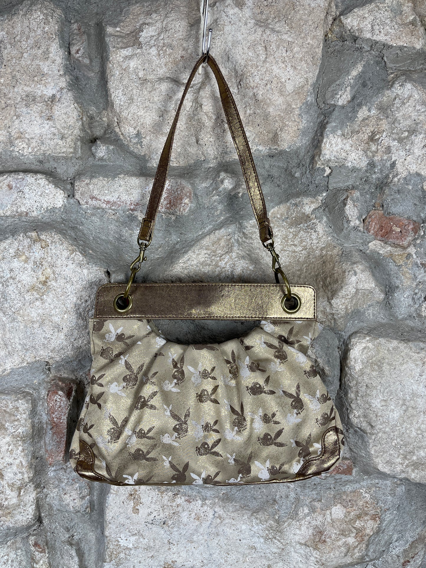Y2K Playboy Hand Bag Gold Deadstock 2008