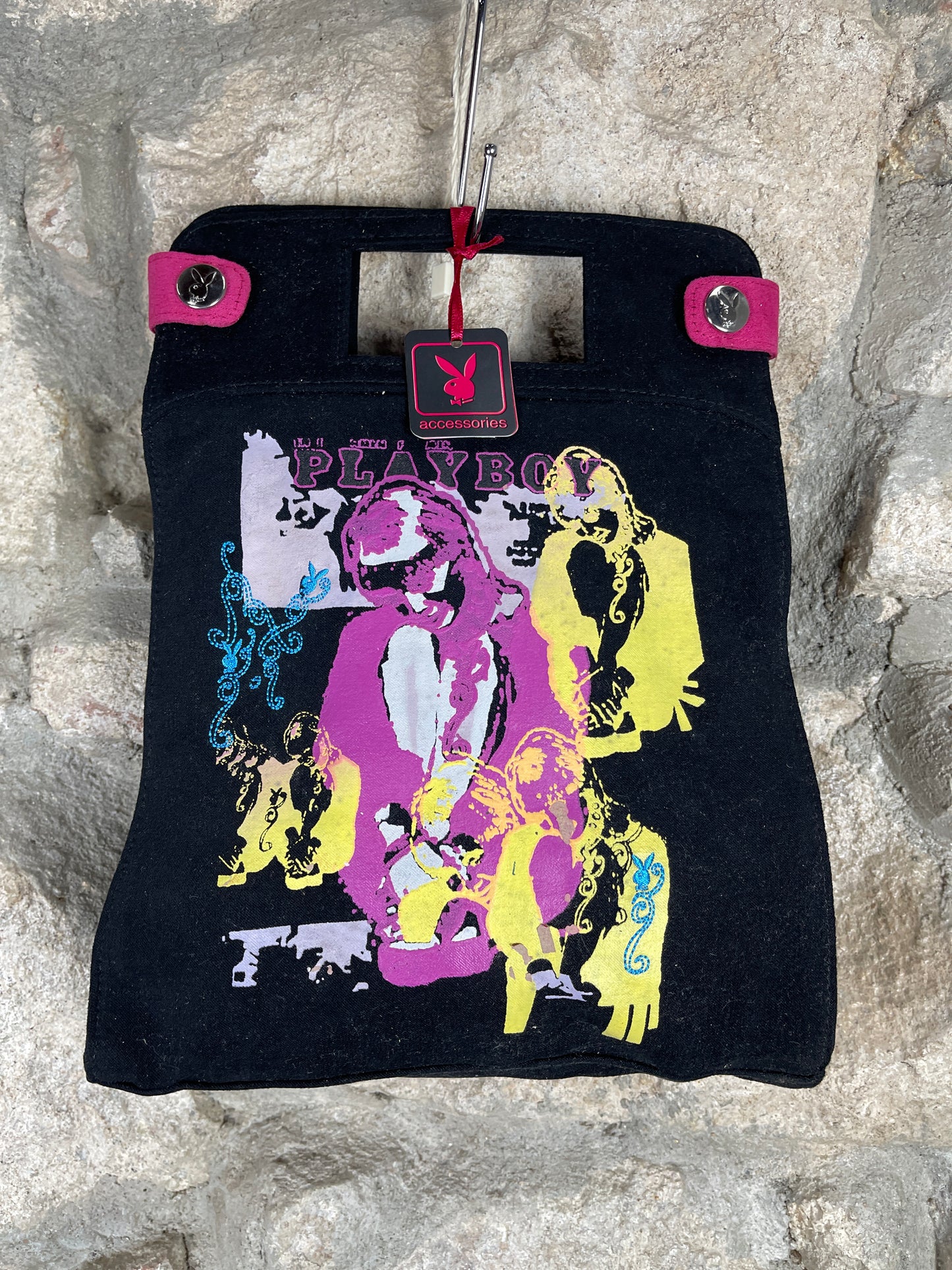 Y2K Playboy Hand Bag Black Deadstock 2004