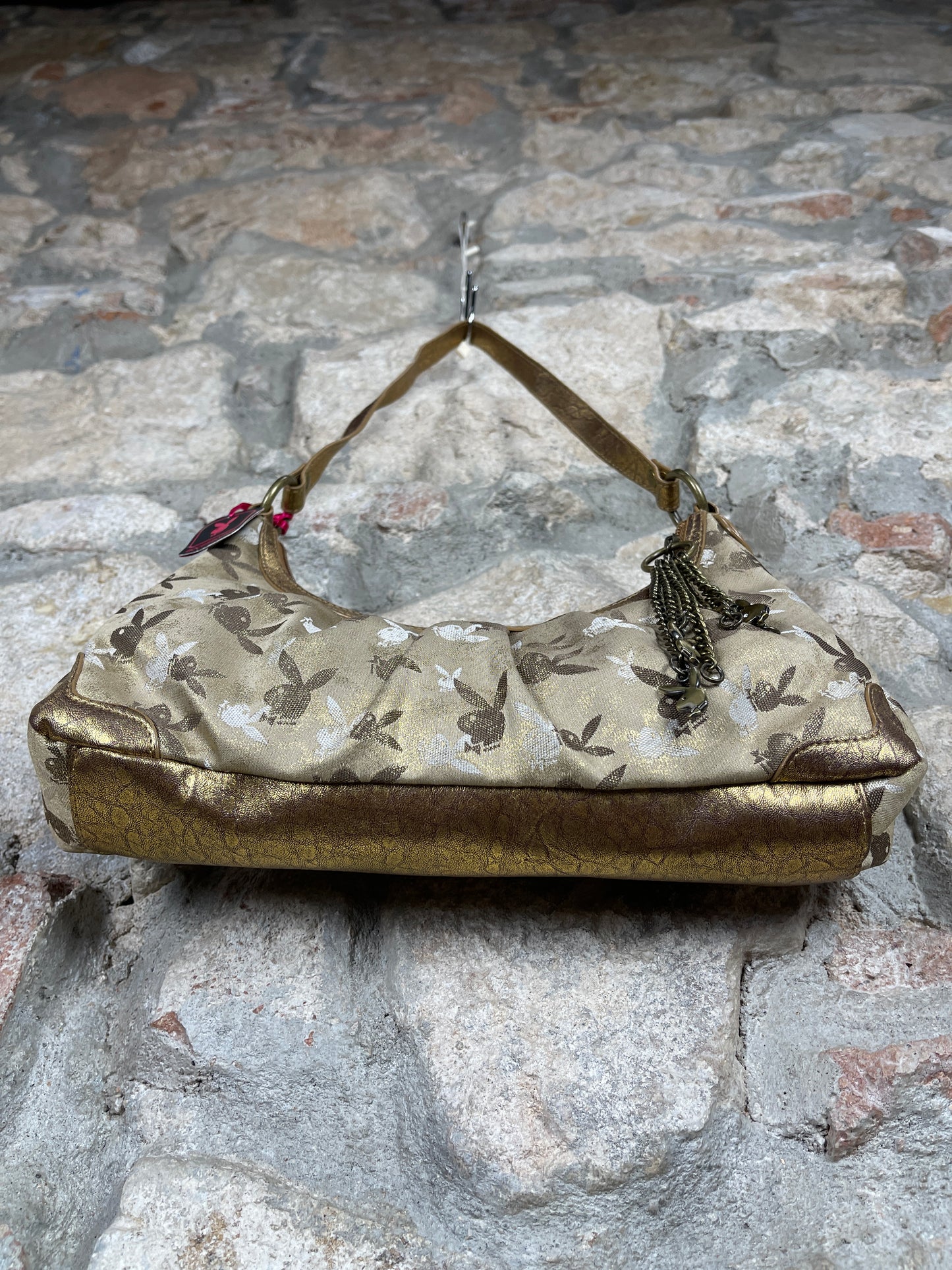 Y2K Playboy Shoulder Bag Gold Deadstock 2007