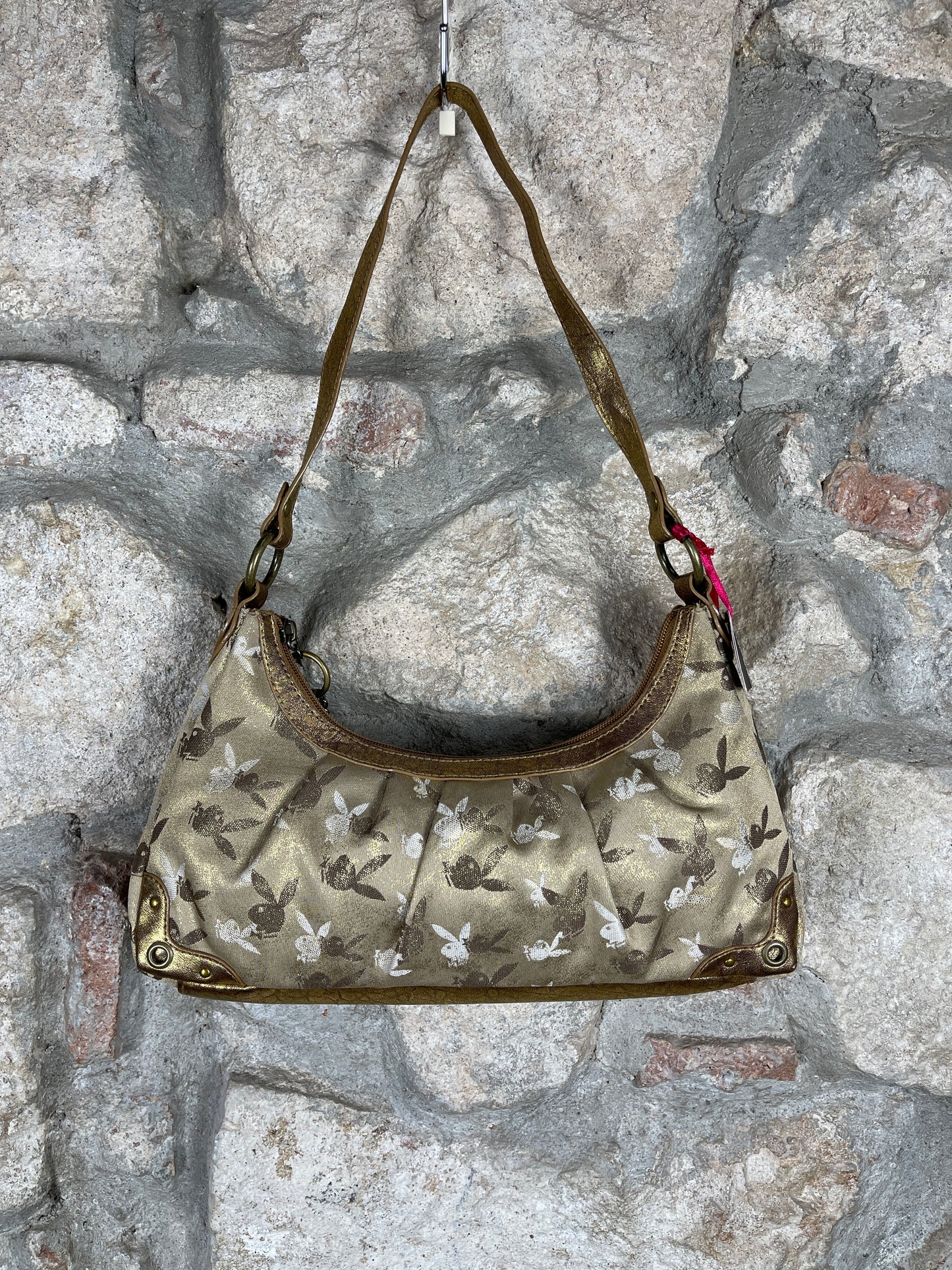 Y2K Playboy Shoulder Bag Gold Deadstock 2007
