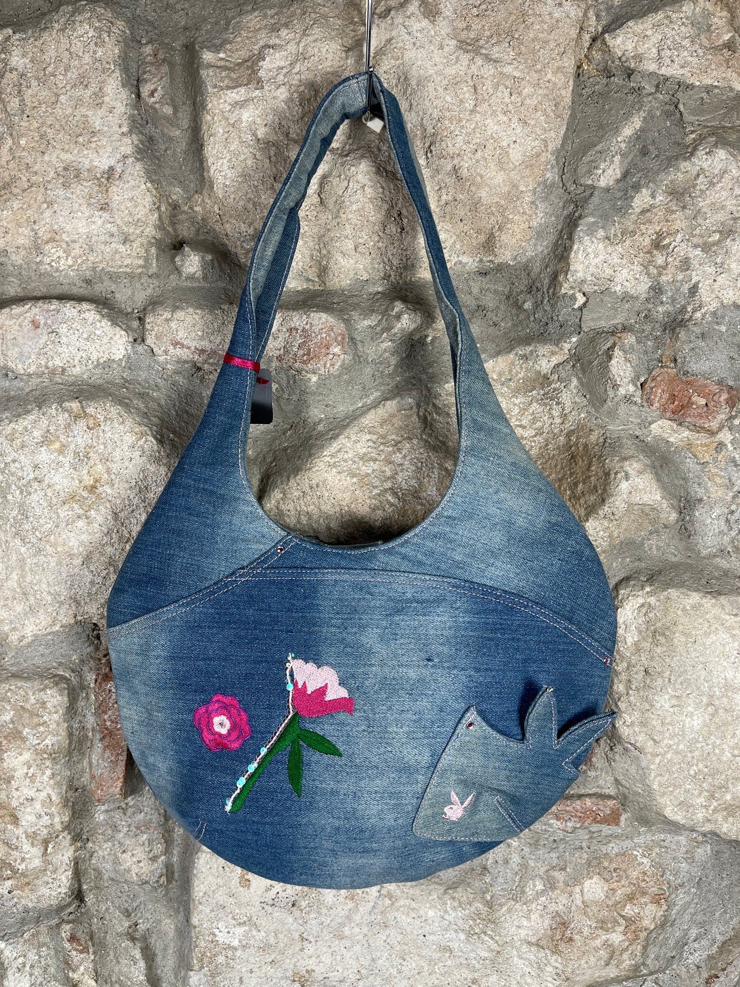 Y2K Playboy Shoulder Bag Denim Blue Deadstock 2004