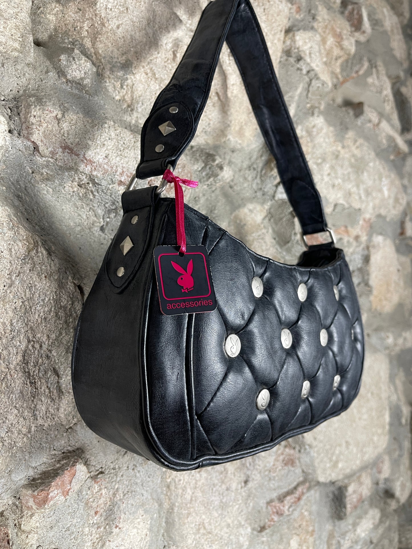 Y2K Playboy Shoulder Bag Black Deadstock 2004