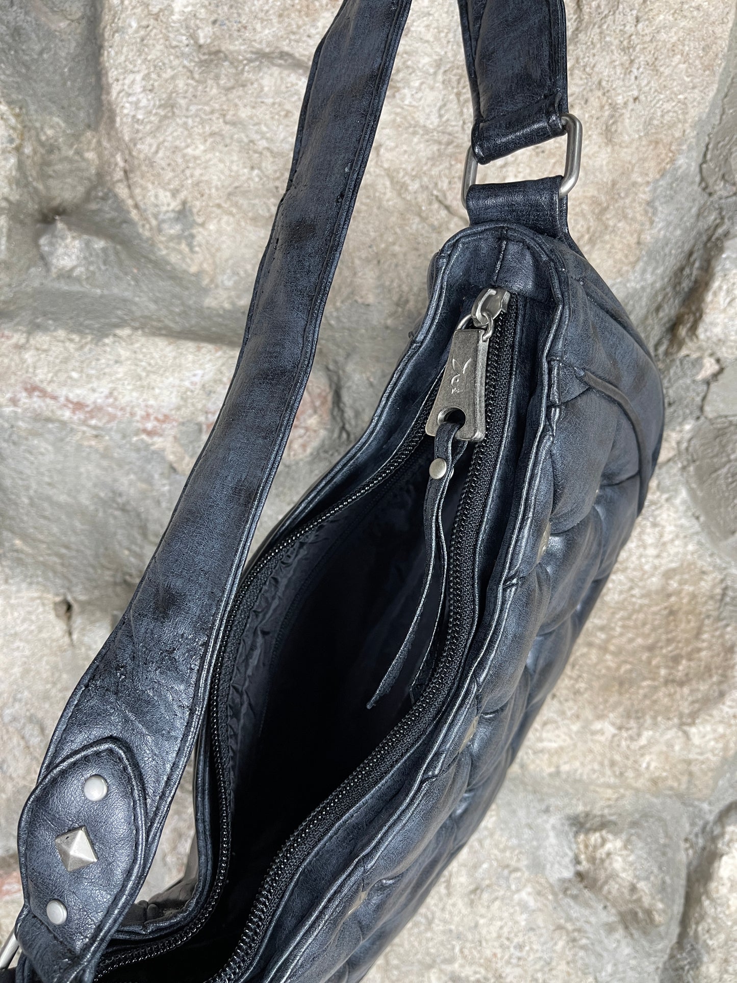 Y2K Playboy Shoulder Bag Black Deadstock 2004
