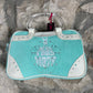 Y2K Playboy Flannel Hand Bag Turquoise 2004