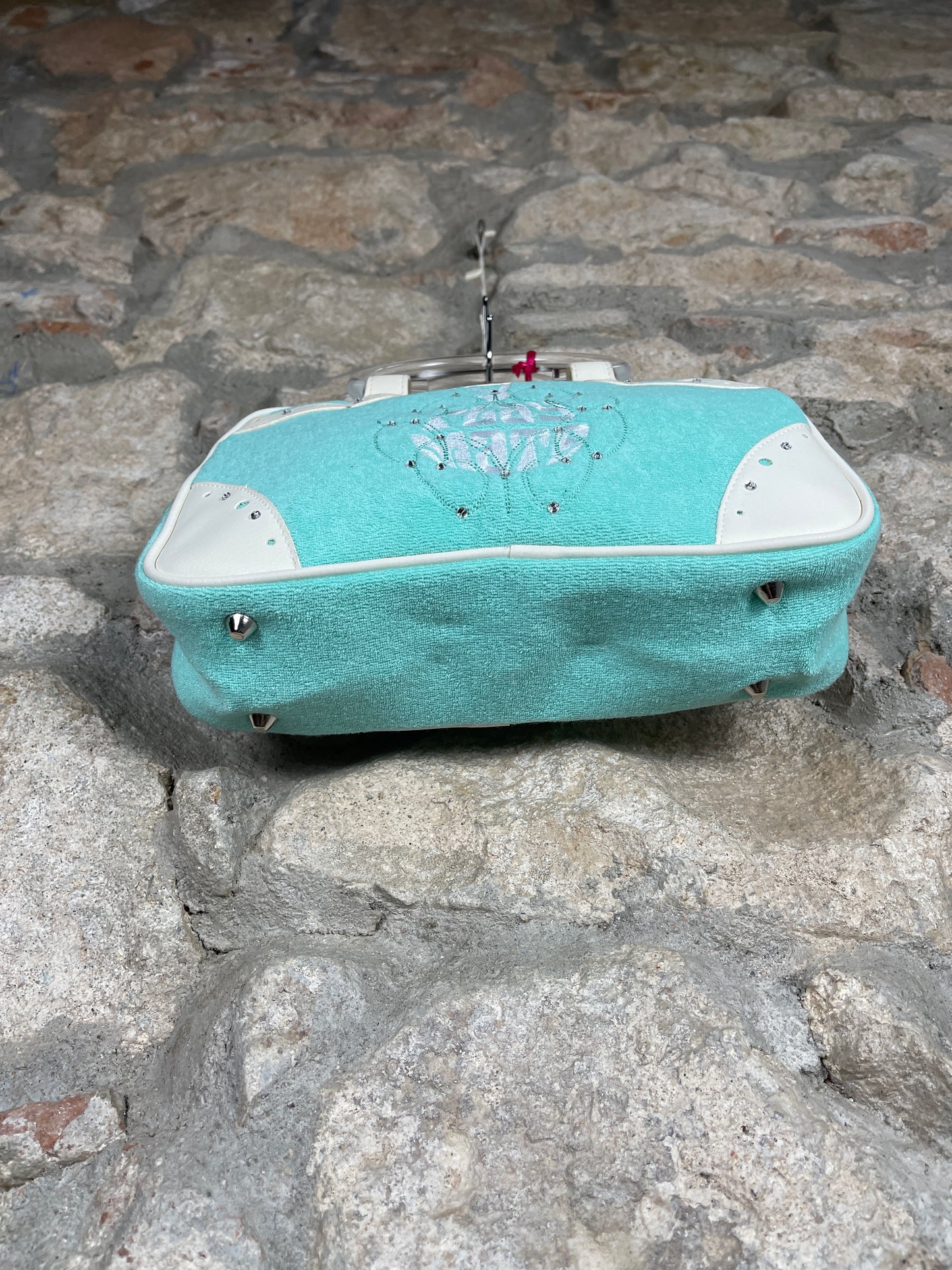 Y2K Playboy Flannel Hand Bag Turquoise 2004