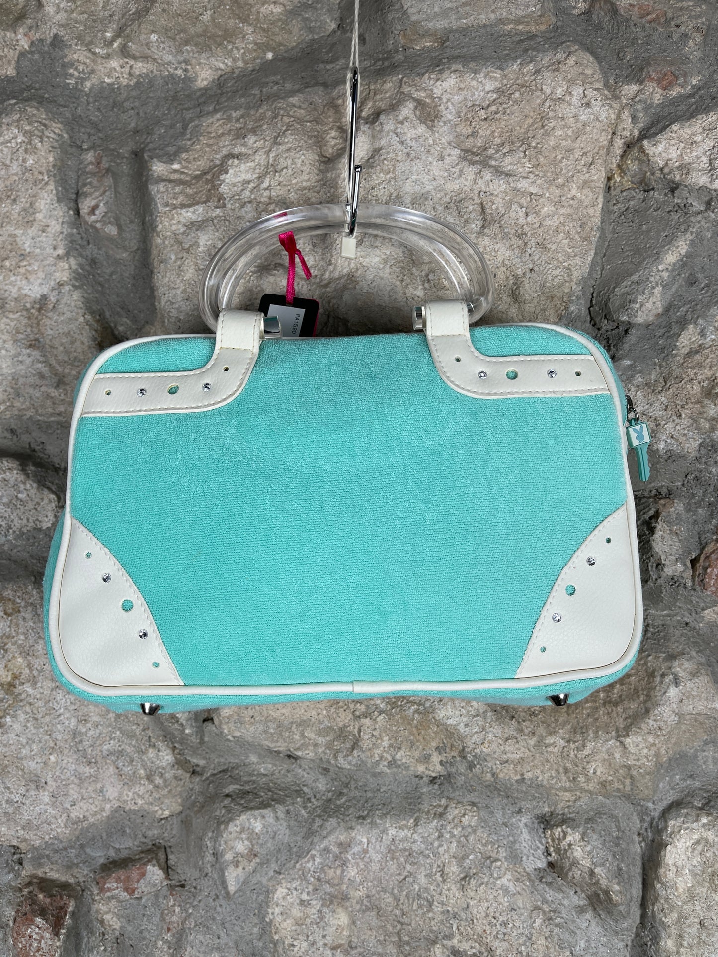 Y2K Playboy Flannel Hand Bag Turquoise 2004