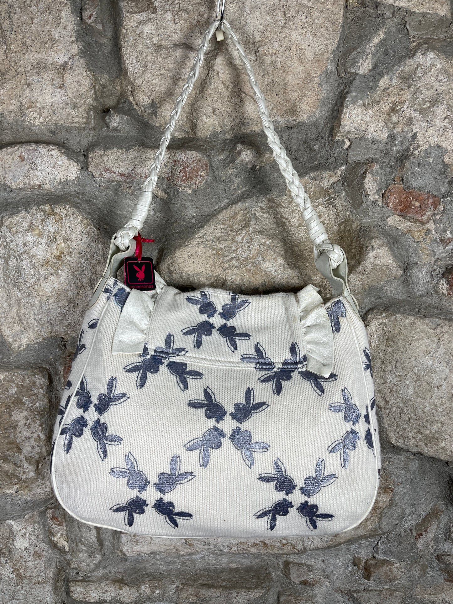 Y2K Playboy Shoulder Bag White Deadstock 2007