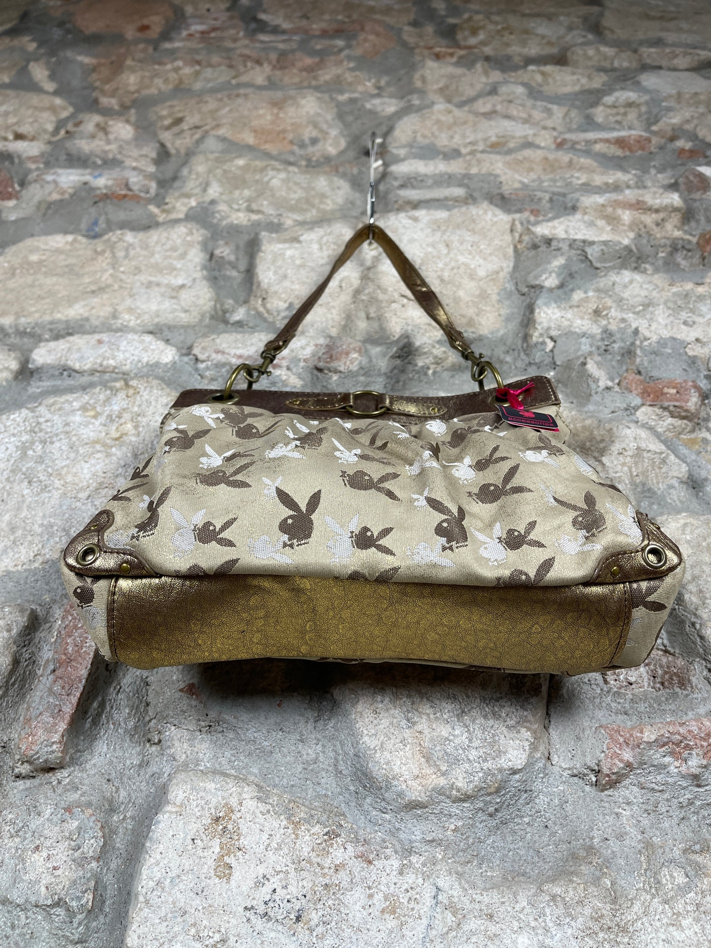 Y2K Playboy Hand Bag Gold Deadstock 2008