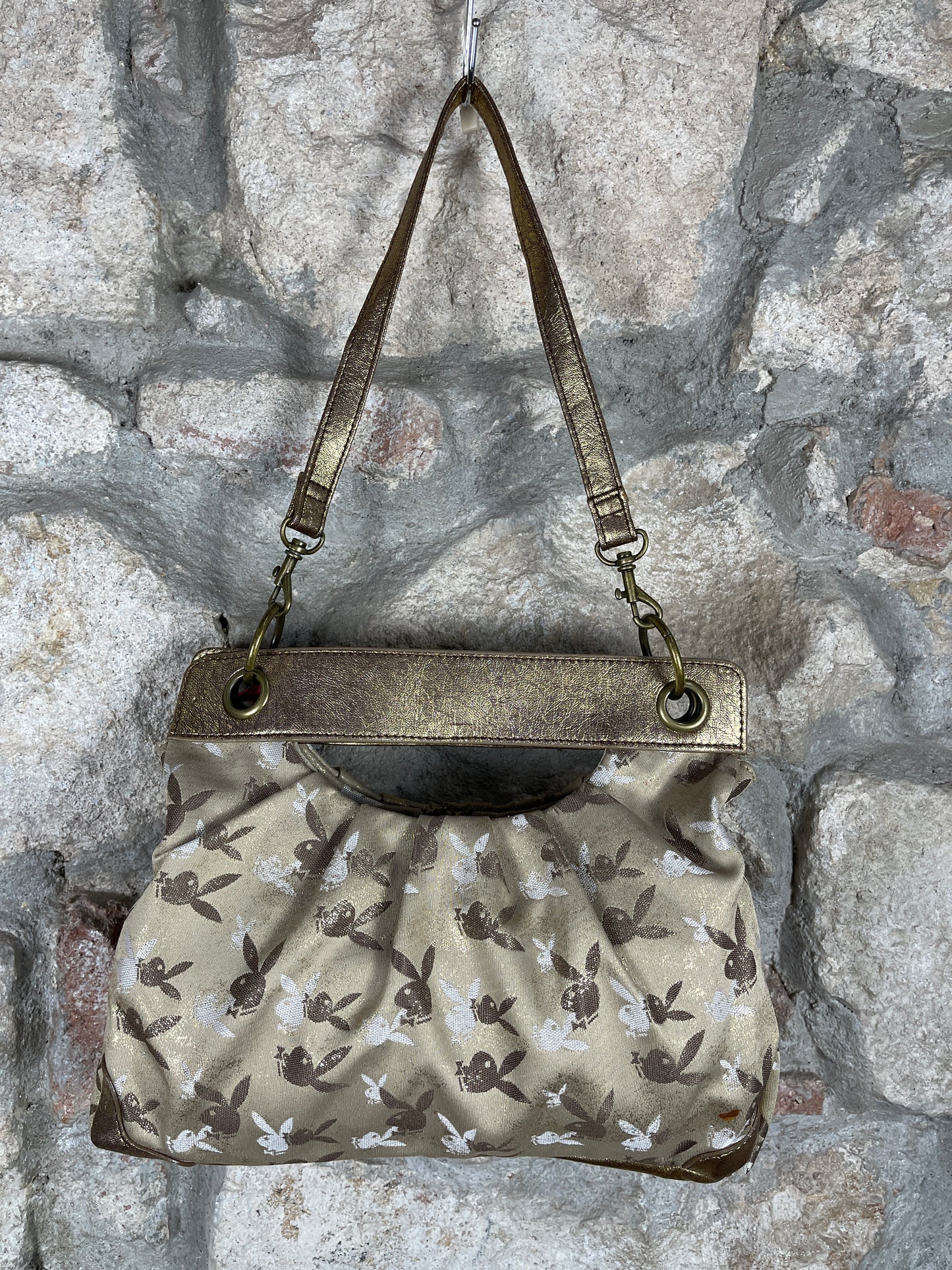 Y2K Playboy Hand Bag Gold Deadstock 2008