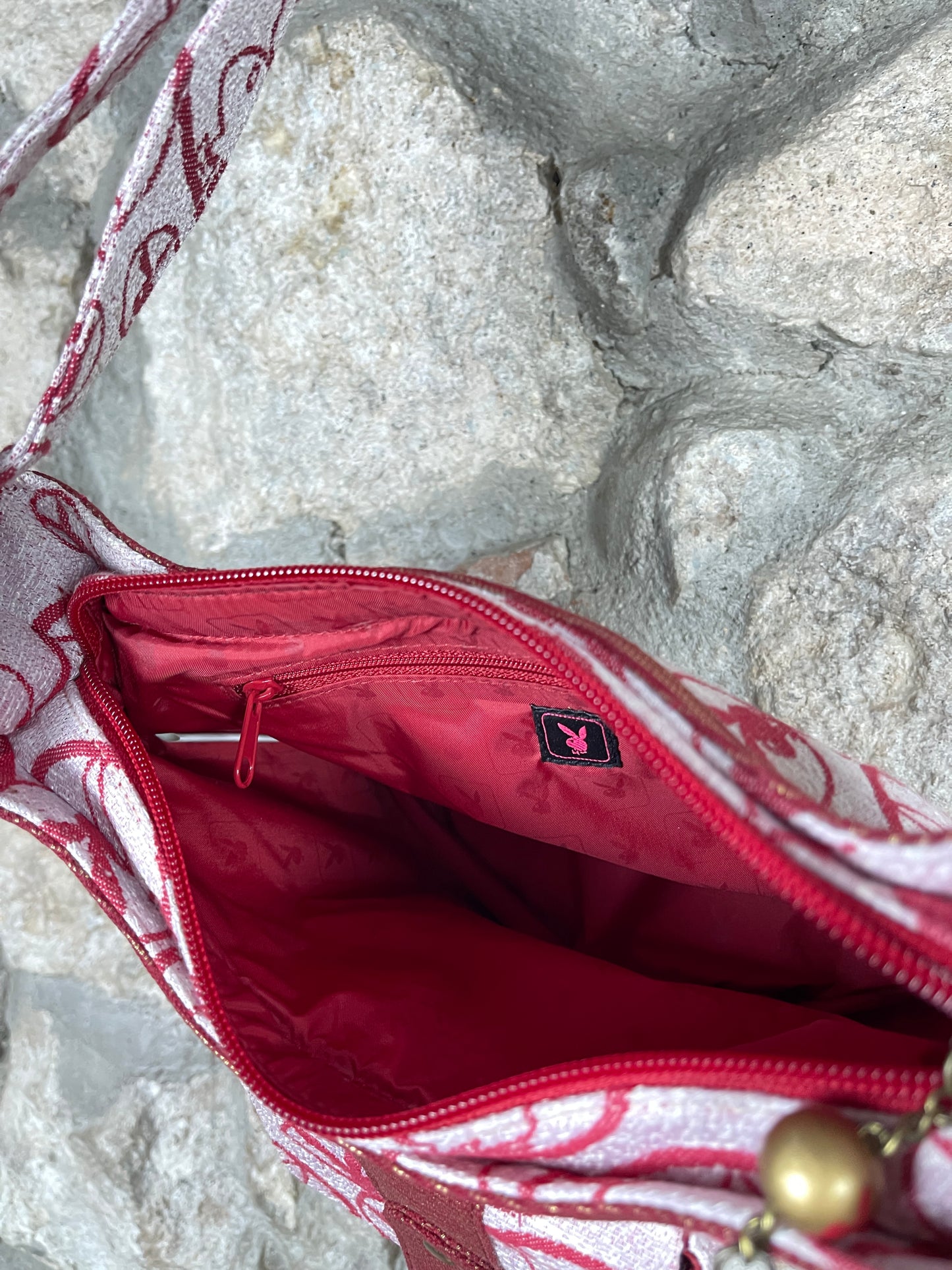 Y2K Playboy Shoulder Bag Red Deadstock 2007