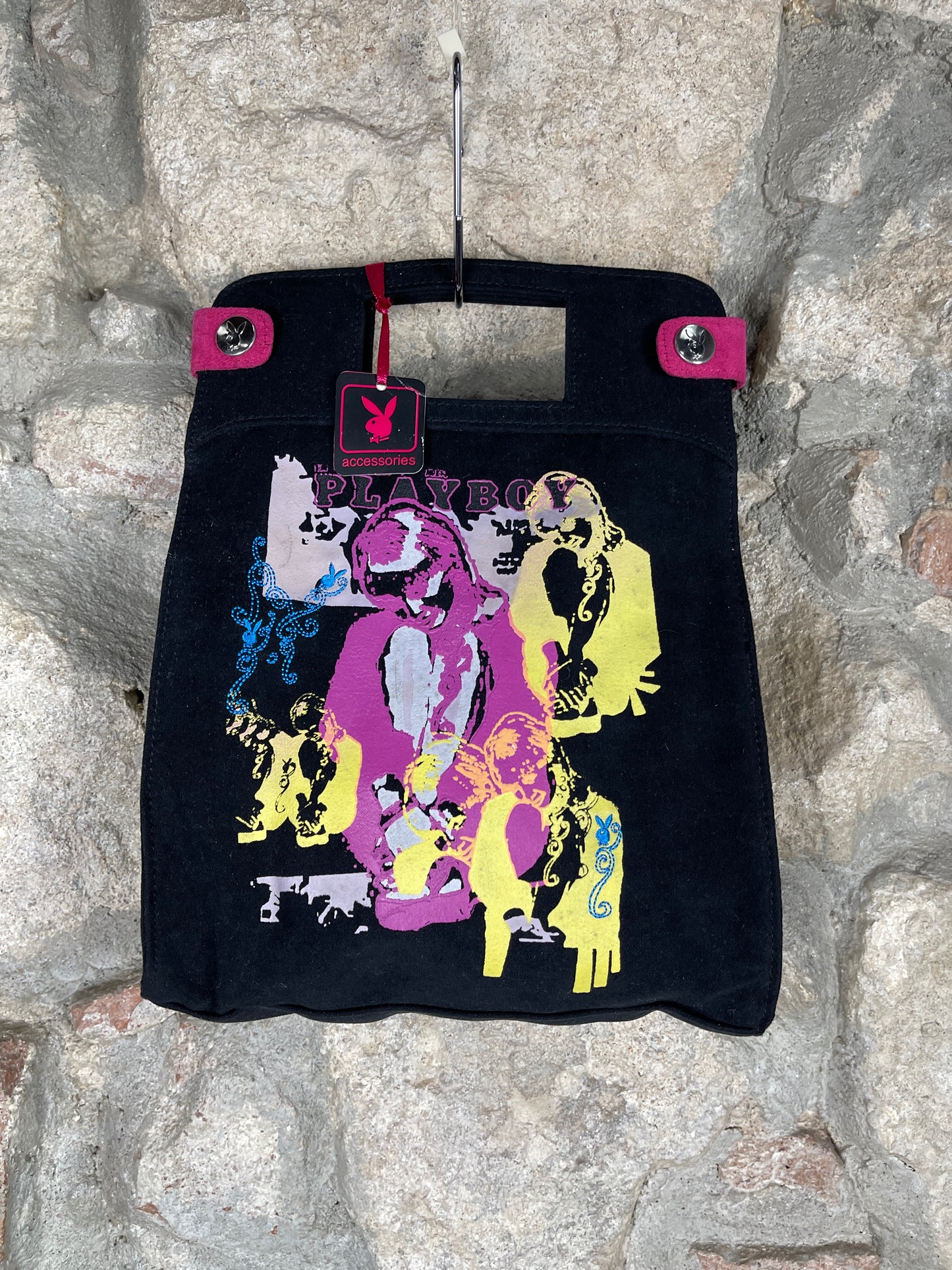 Y2K Playboy Hand Bag Black Deadstock 2004