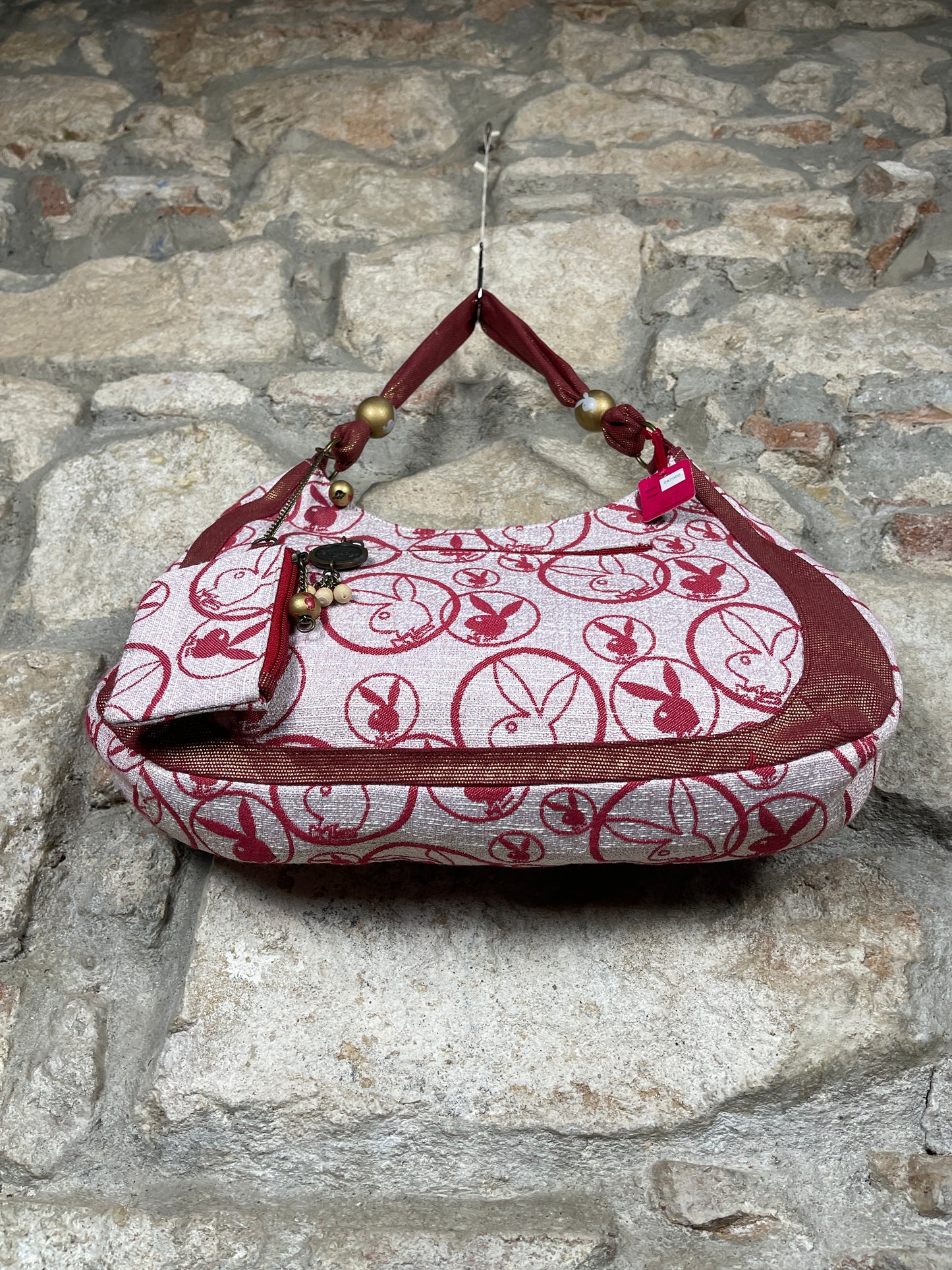 Y2K Playboy Shoulder Bag Red Deadstock 2007