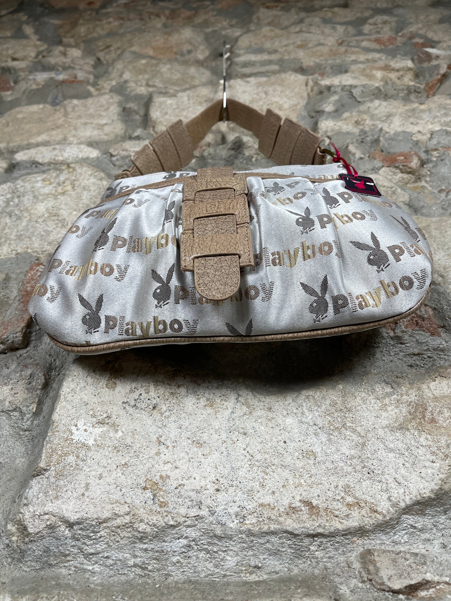 Y2K Playboy Shoulder Bag Beige Creme Deadstock 2008