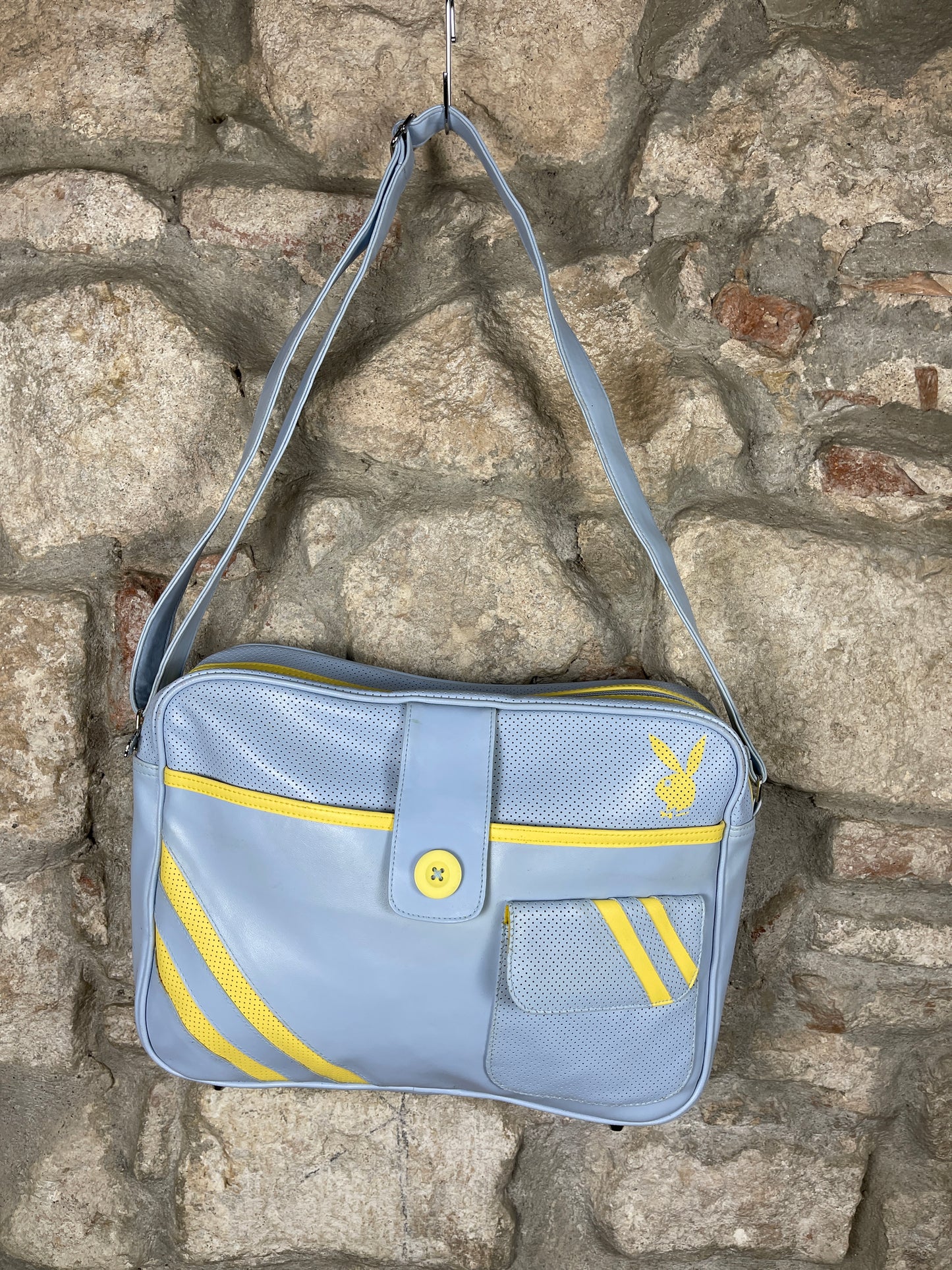 Y2K Playboy Business Bag Blue Deadstock 2003