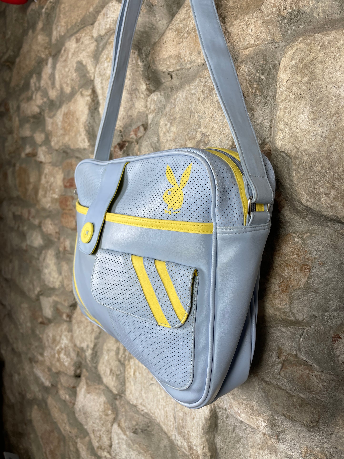 Y2K Playboy Business Bag Blue Deadstock 2003