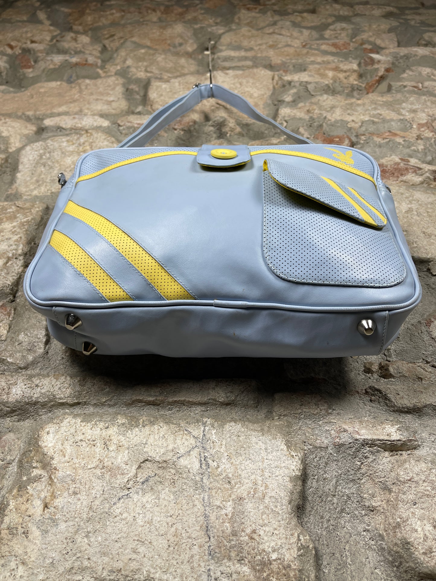 Y2K Playboy Business Bag Blue Deadstock 2003