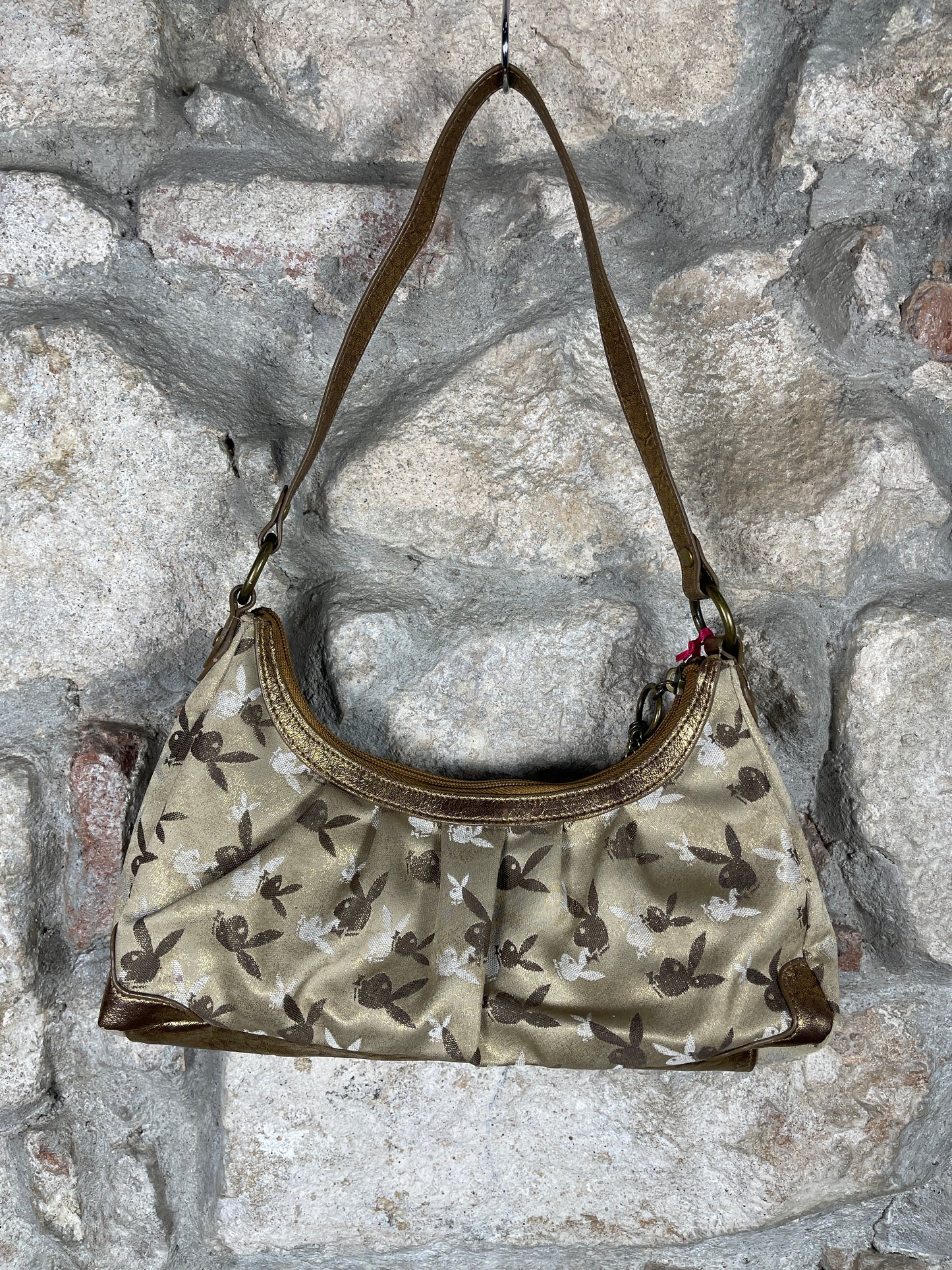 Y2K Playboy Shoulder Bag Gold Deadstock 2007