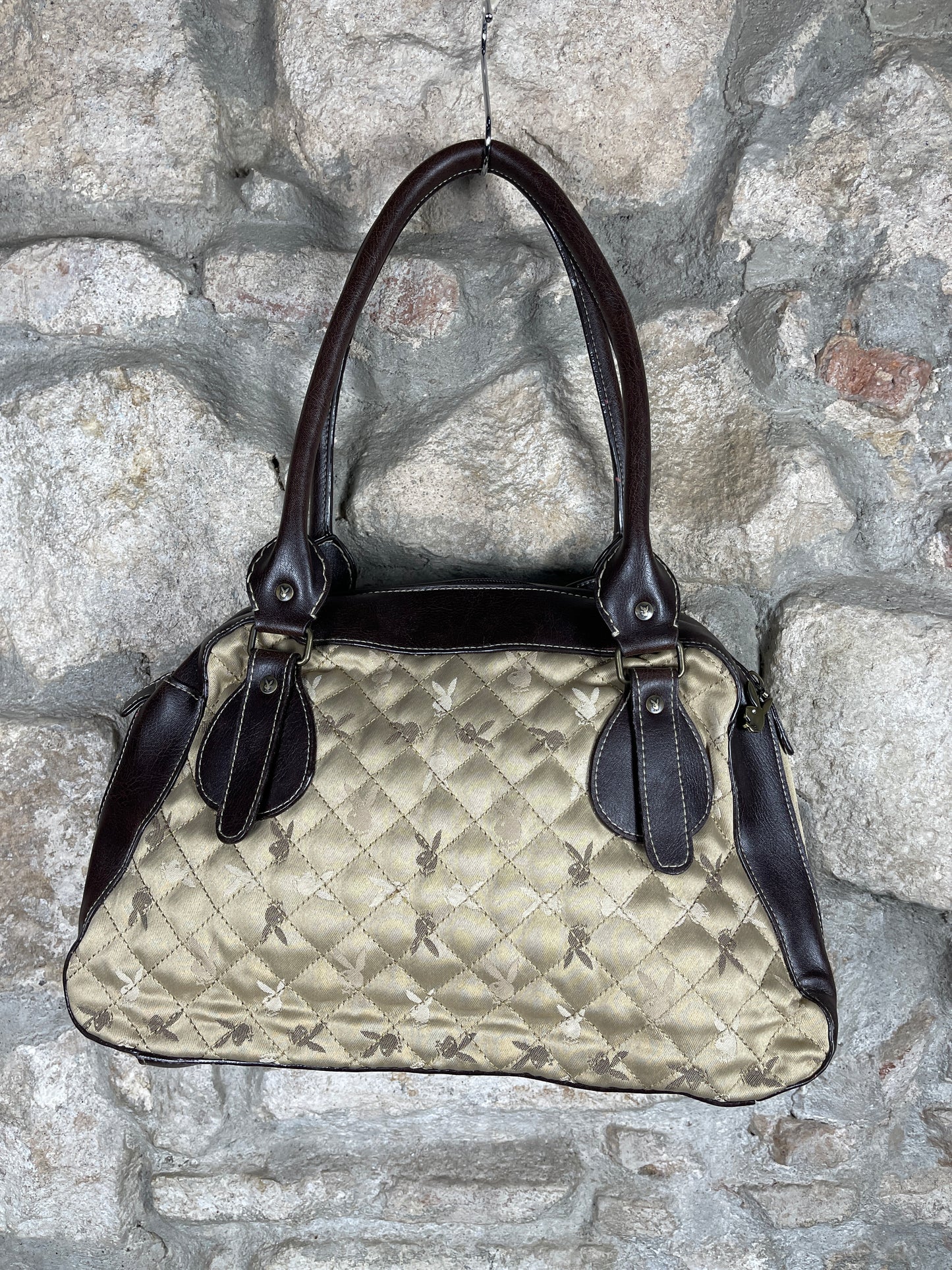 Y2K Playboy Shoulder Bag Beige Brown Deadstock 2007