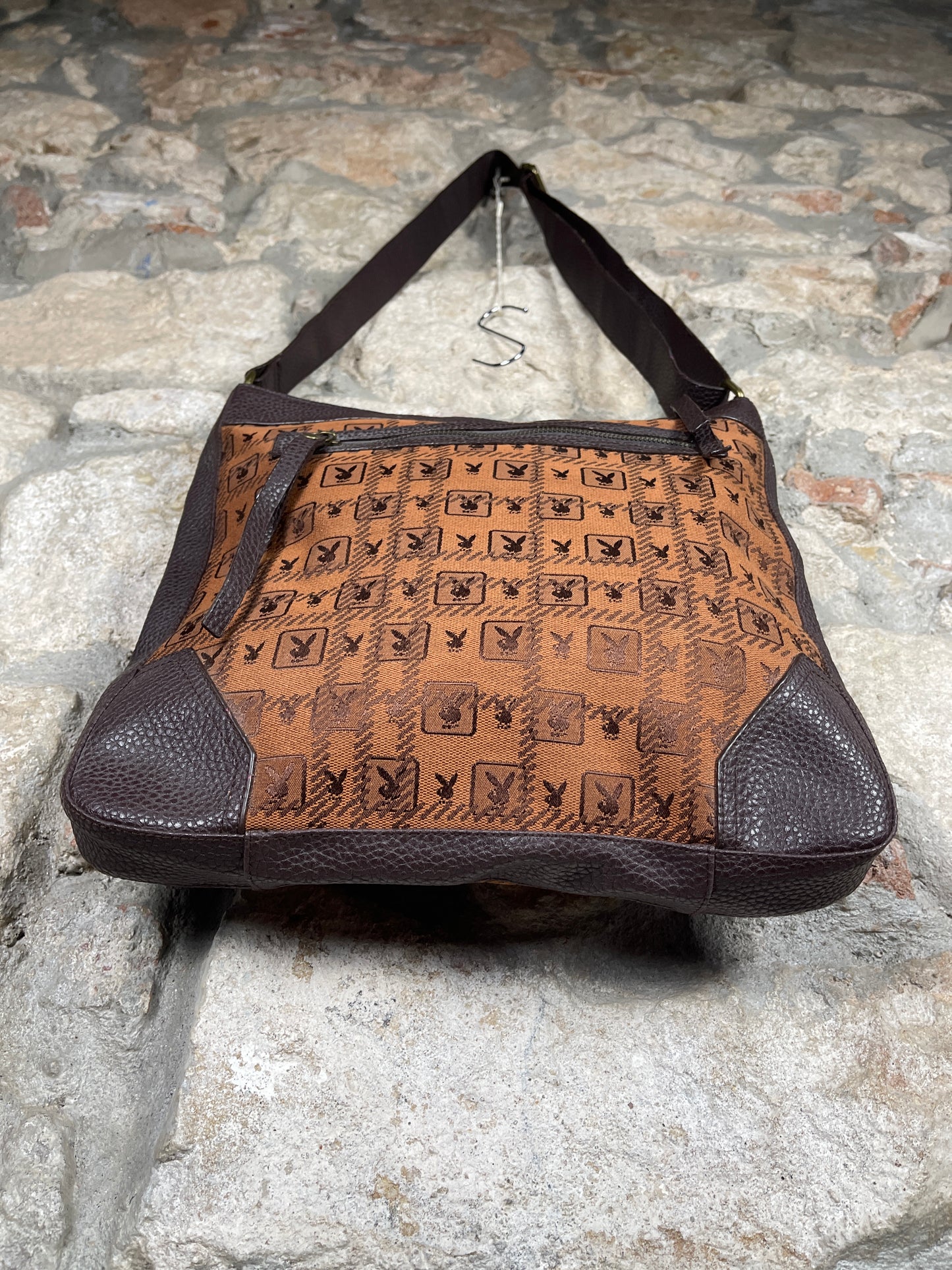 Y2K Playboy Shoulder Bag Brown Bronze Deadstock