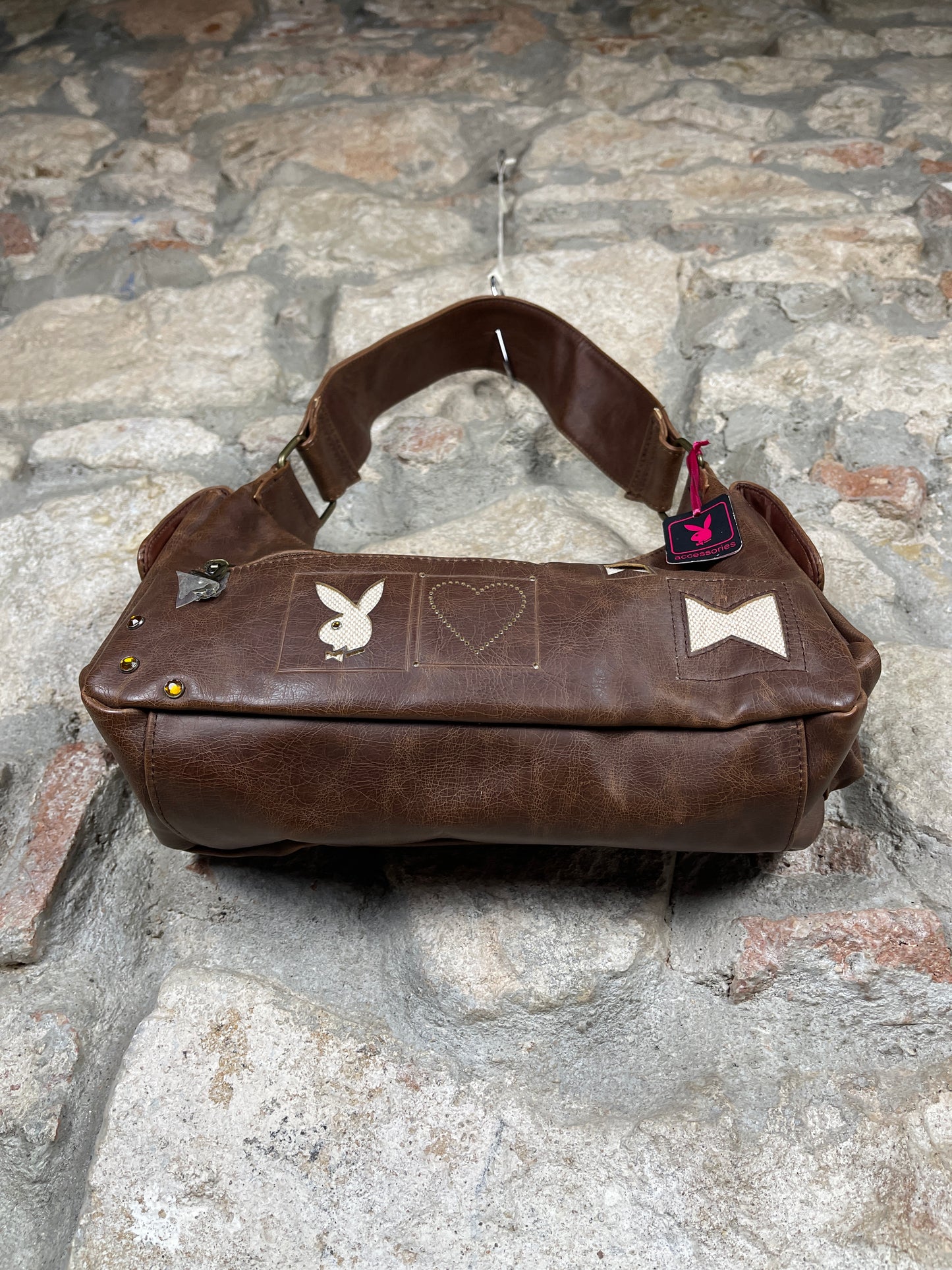 Y2K Playboy Shoulder Bag Brown Deadstock 2004