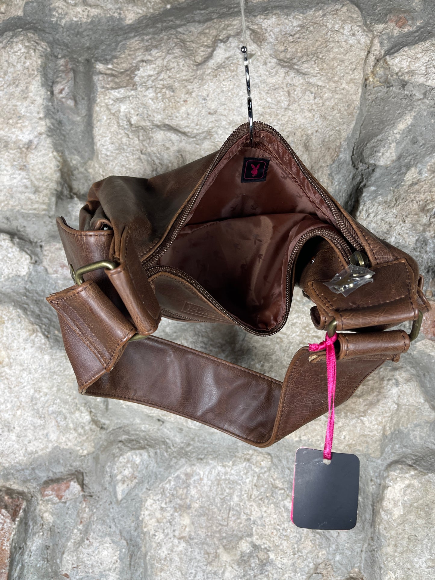 Y2K Playboy Shoulder Bag Brown Deadstock 2004