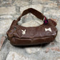 Y2K Playboy Shoulder Bag Brown Deadstock 2004