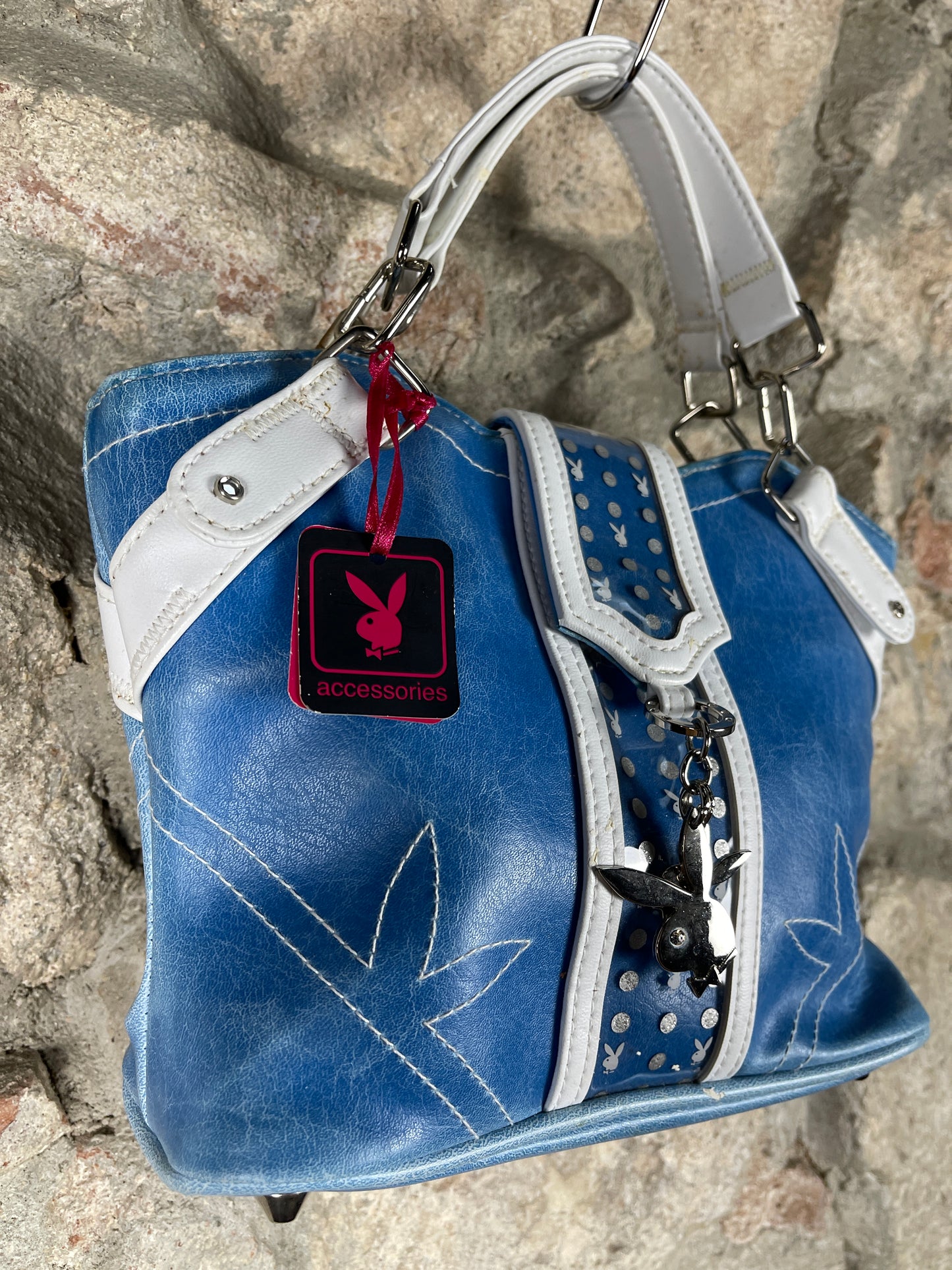 Y2K Playboy Hand Bag Blue Deadstock 2004