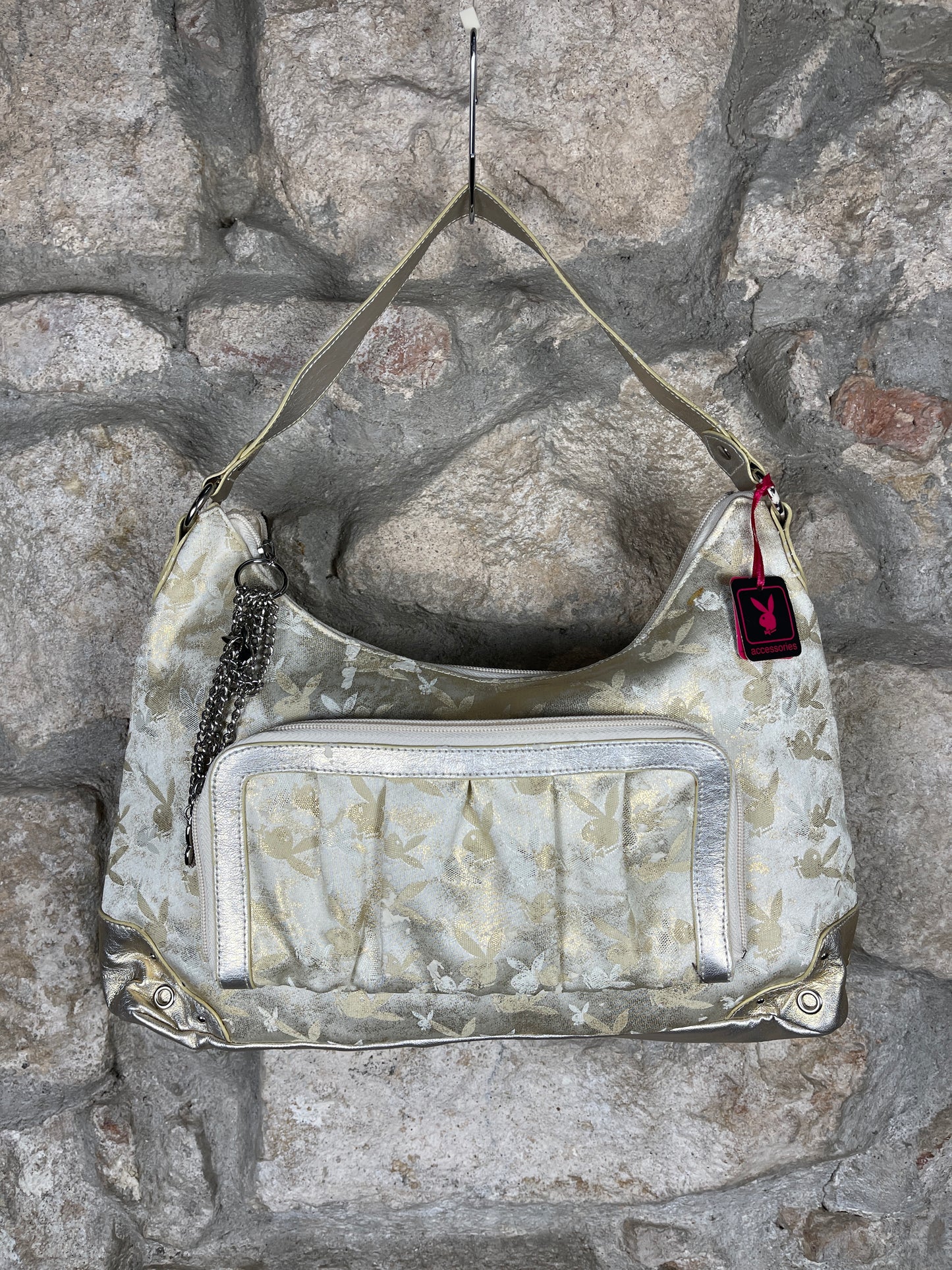 Y2K Playboy Shoulder Bag Creme Deadstock 2007
