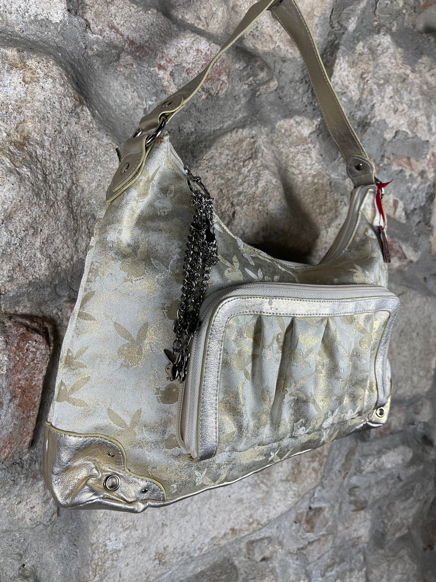 Y2K Playboy Shoulder Bag Creme Deadstock 2007
