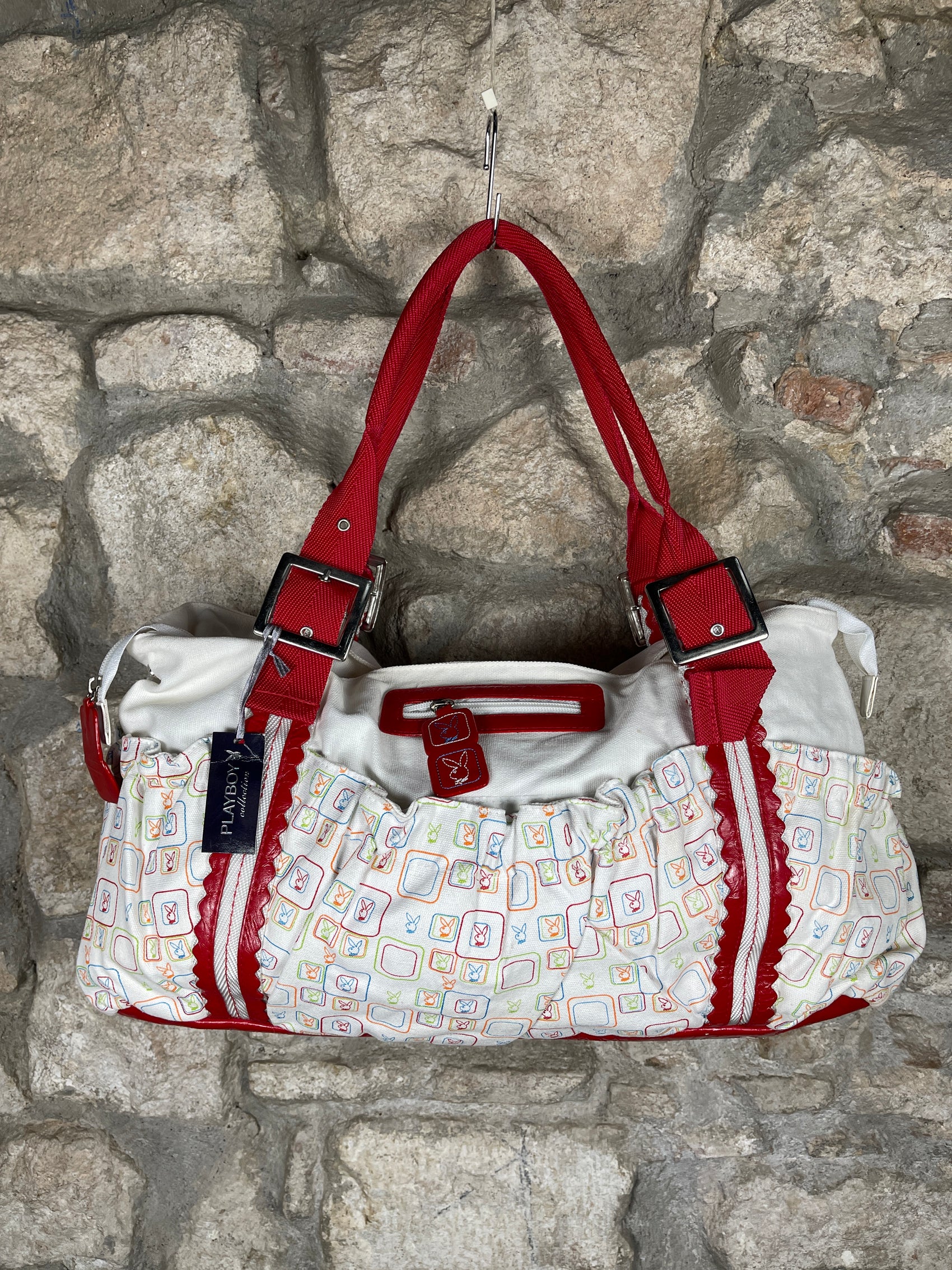 Y2K Playboy Shoulder Bag Big Red White 2005