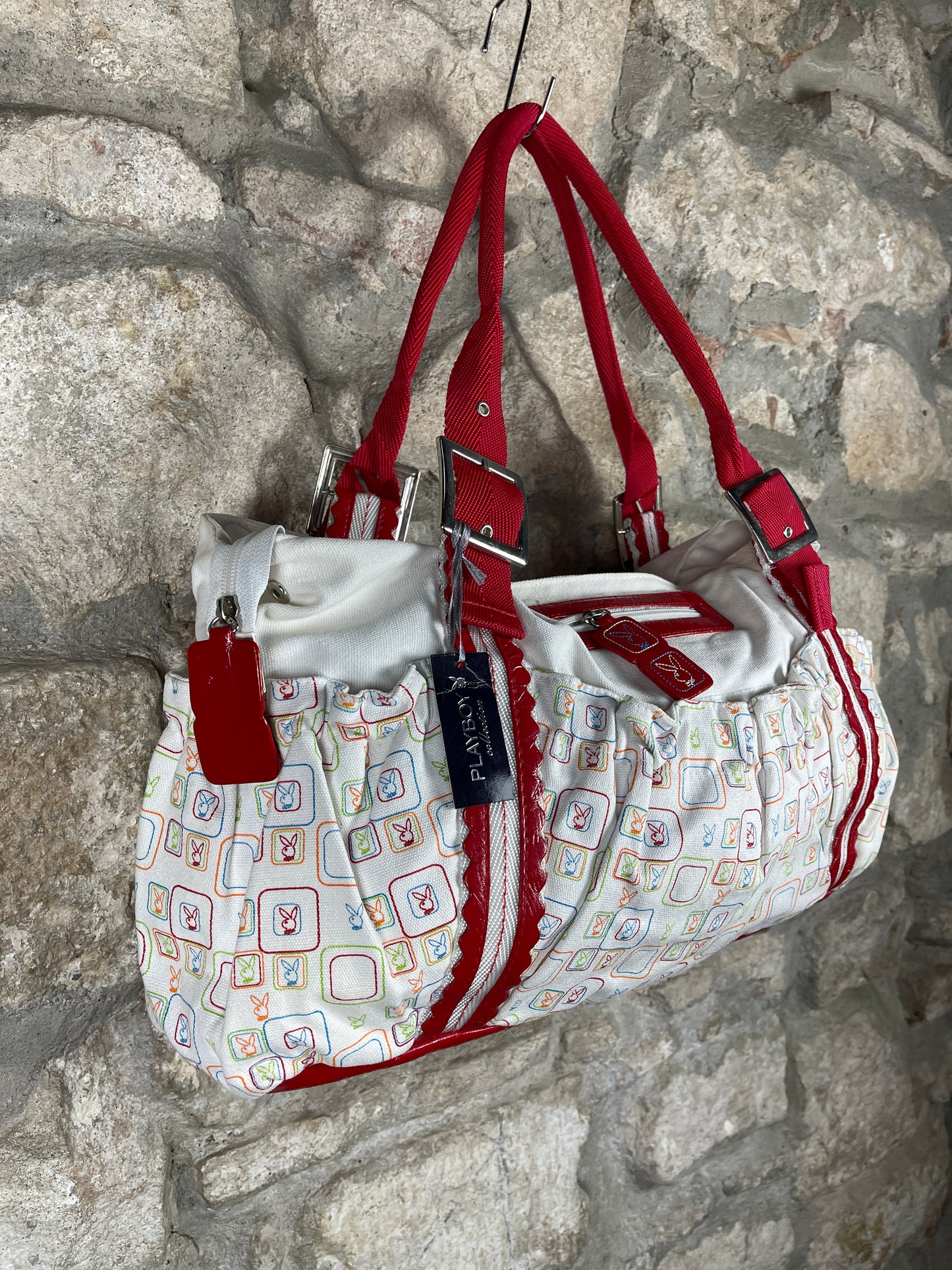 Y2K Playboy Shoulder Bag Big Red White 2005
