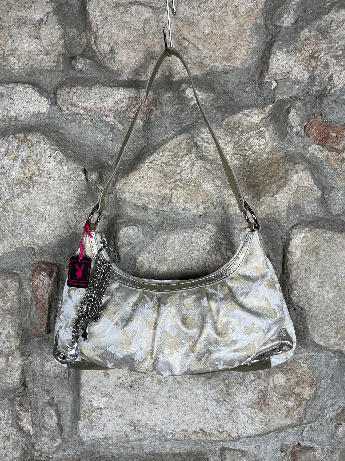 Y2K Playboy Shoulder Bag Creme Deadstock 2007
