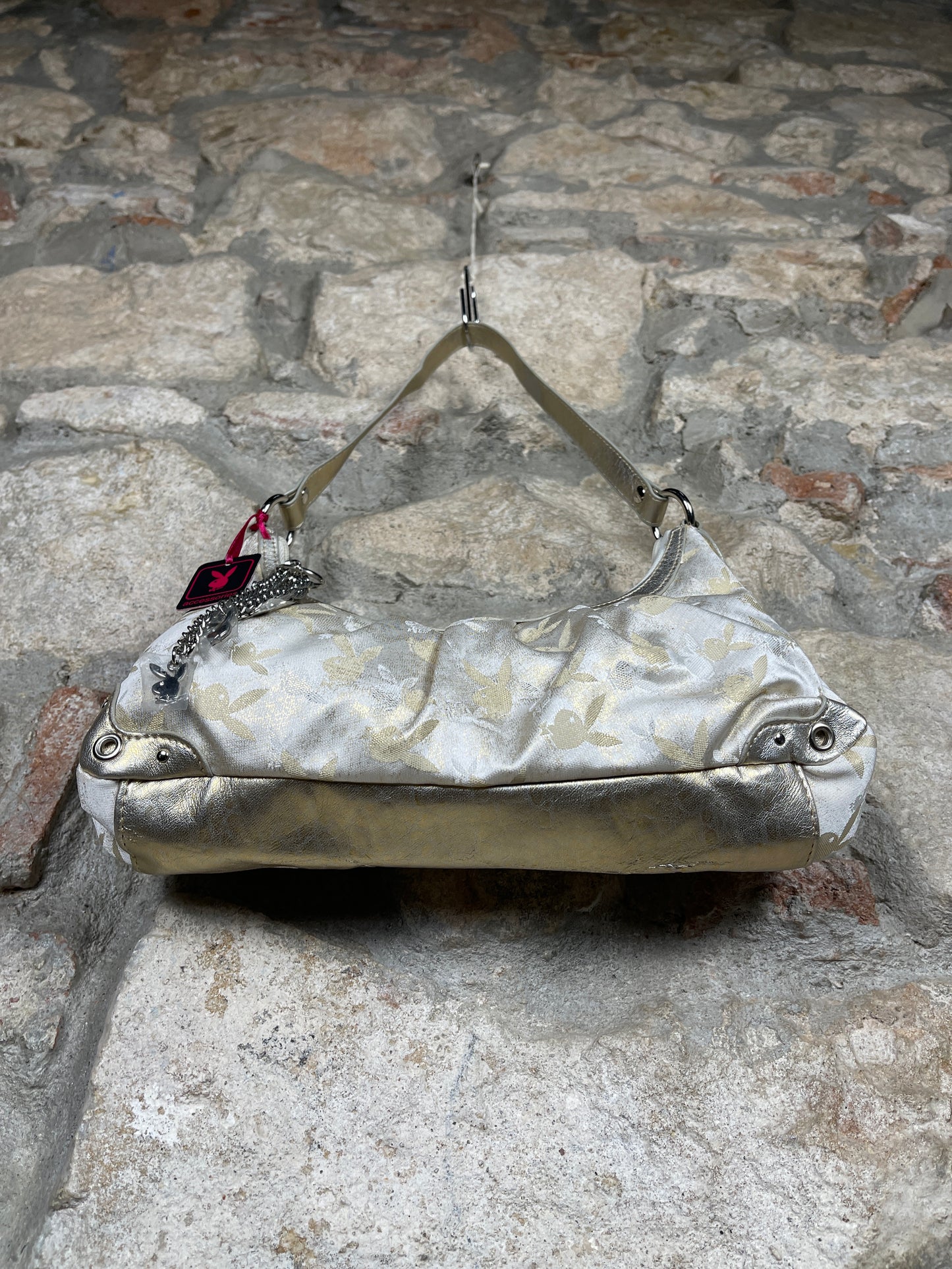Y2K Playboy Shoulder Bag Creme Deadstock 2007