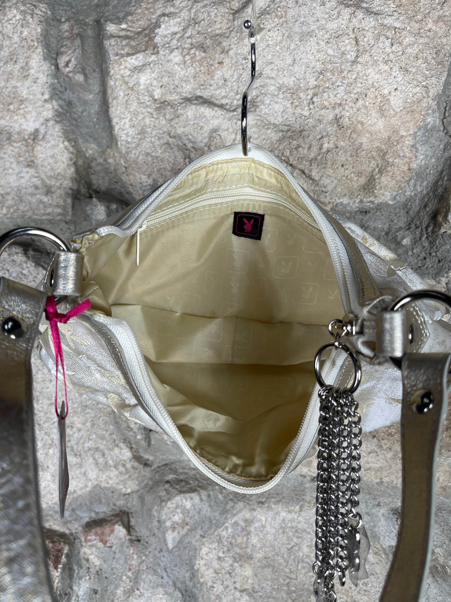 Y2K Playboy Shoulder Bag Creme Deadstock 2007