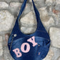 Y2K Playboy Denim Shoulder Bag Blue Deadstock 2004