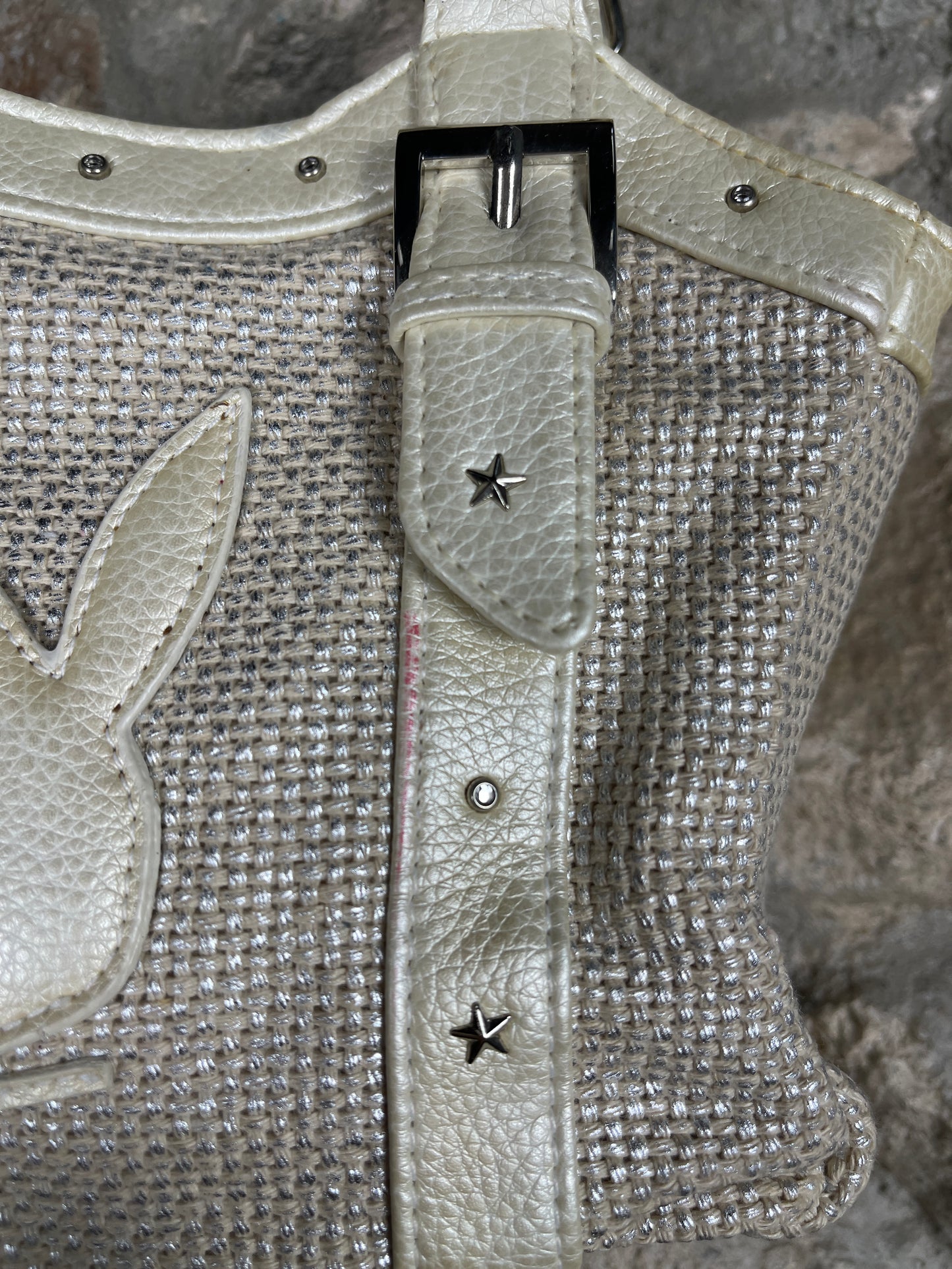 Y2K Playboy Hand Bag Creme Deadstock 2004