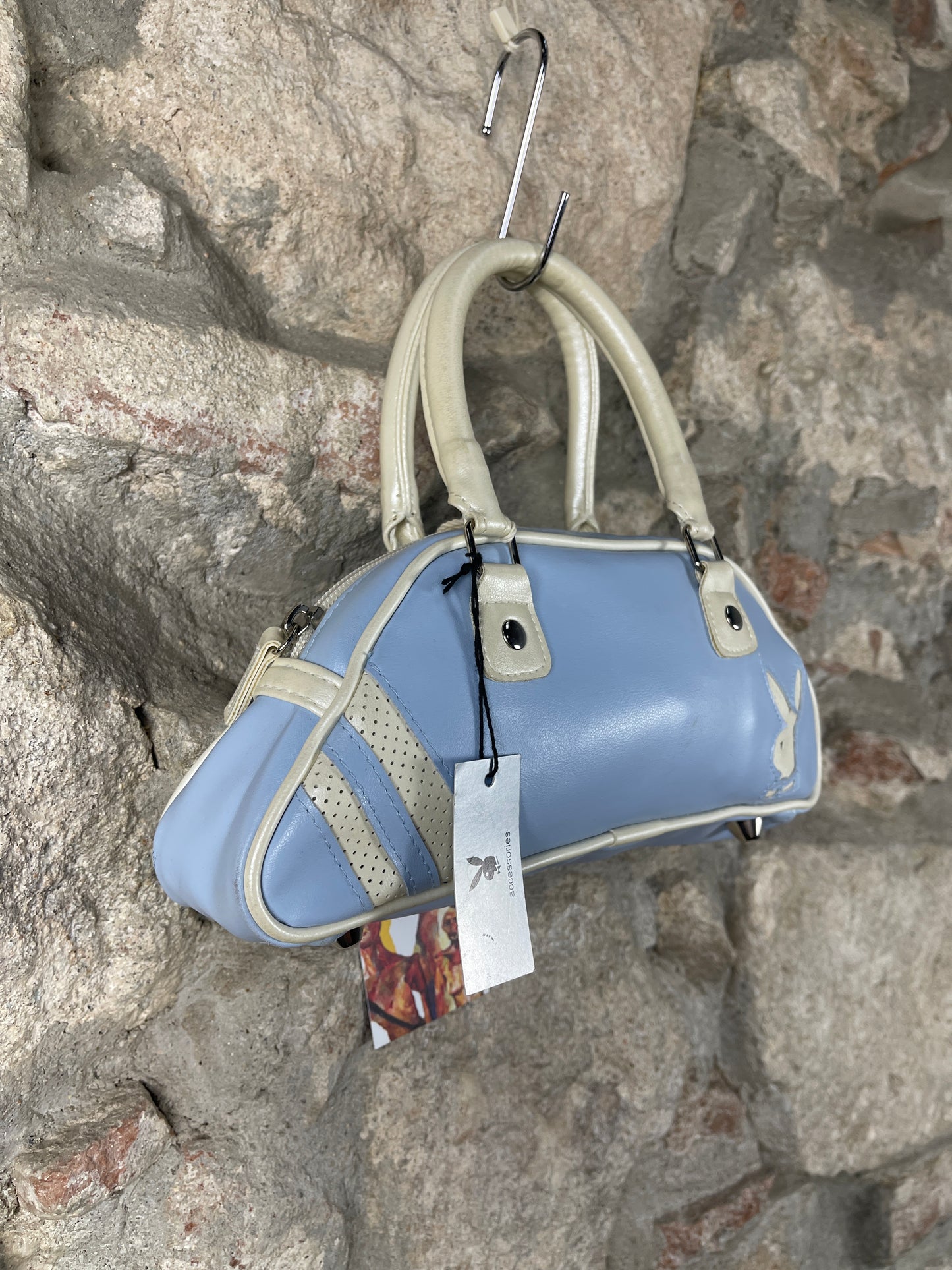 Y2K Playboy Mini Hand Bag Baby Blue Deadstock 2003
