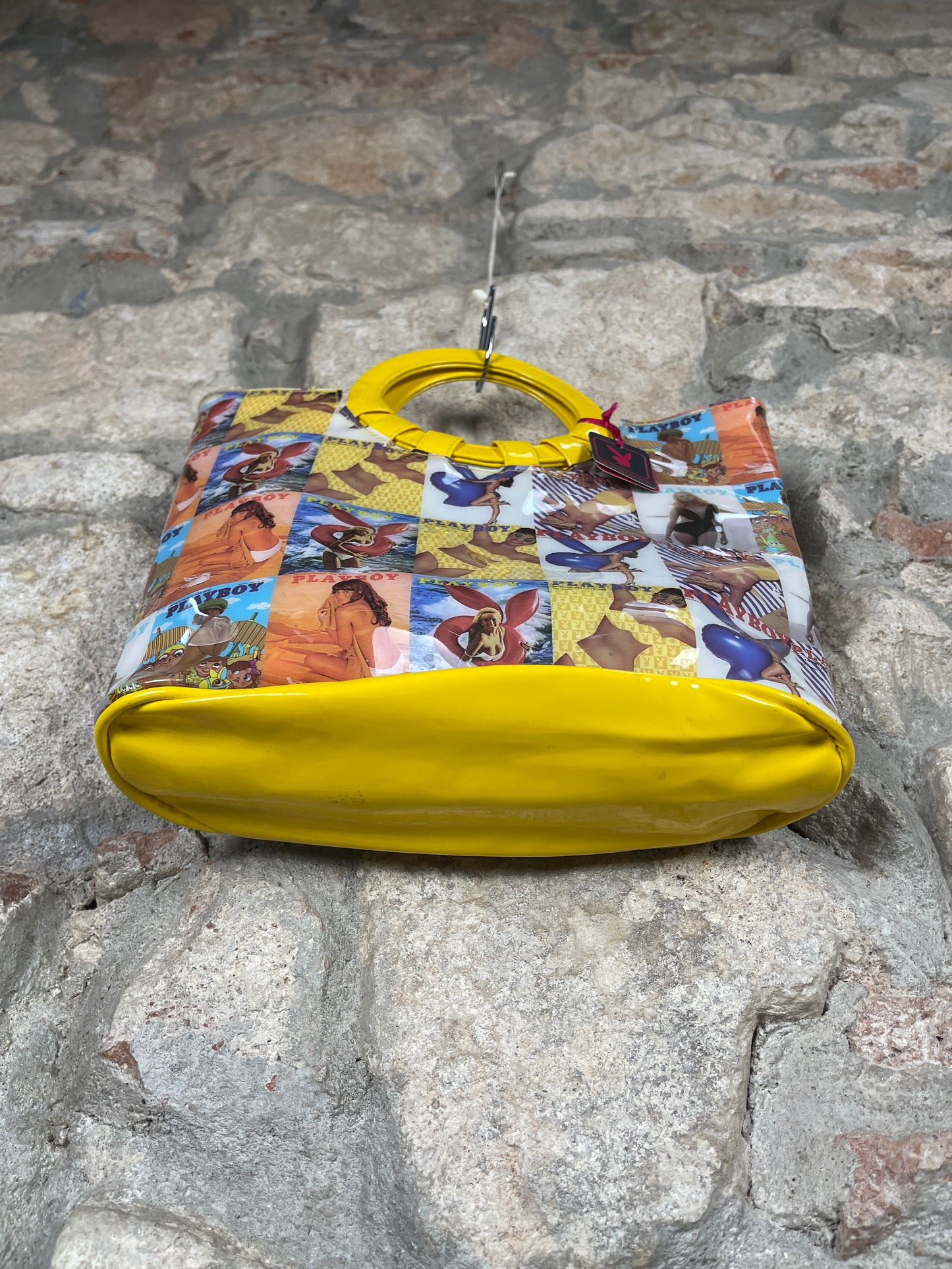 Y2K Playboy Hand Bag Yellow Deadstock 2004