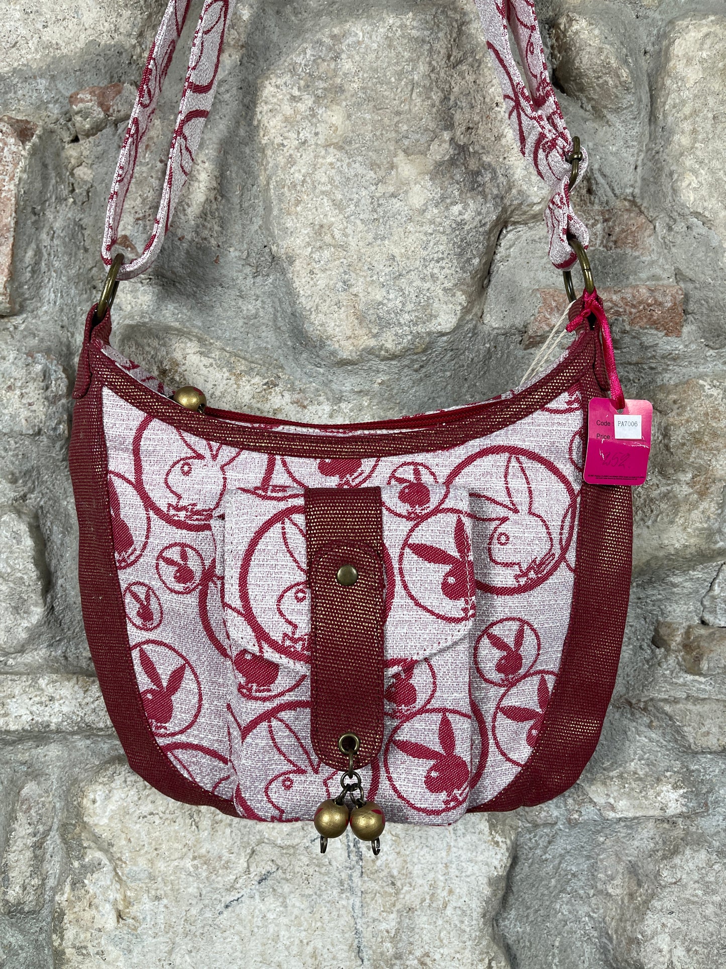 Y2K Playboy Shoulder Bag Red Deadstock 2007