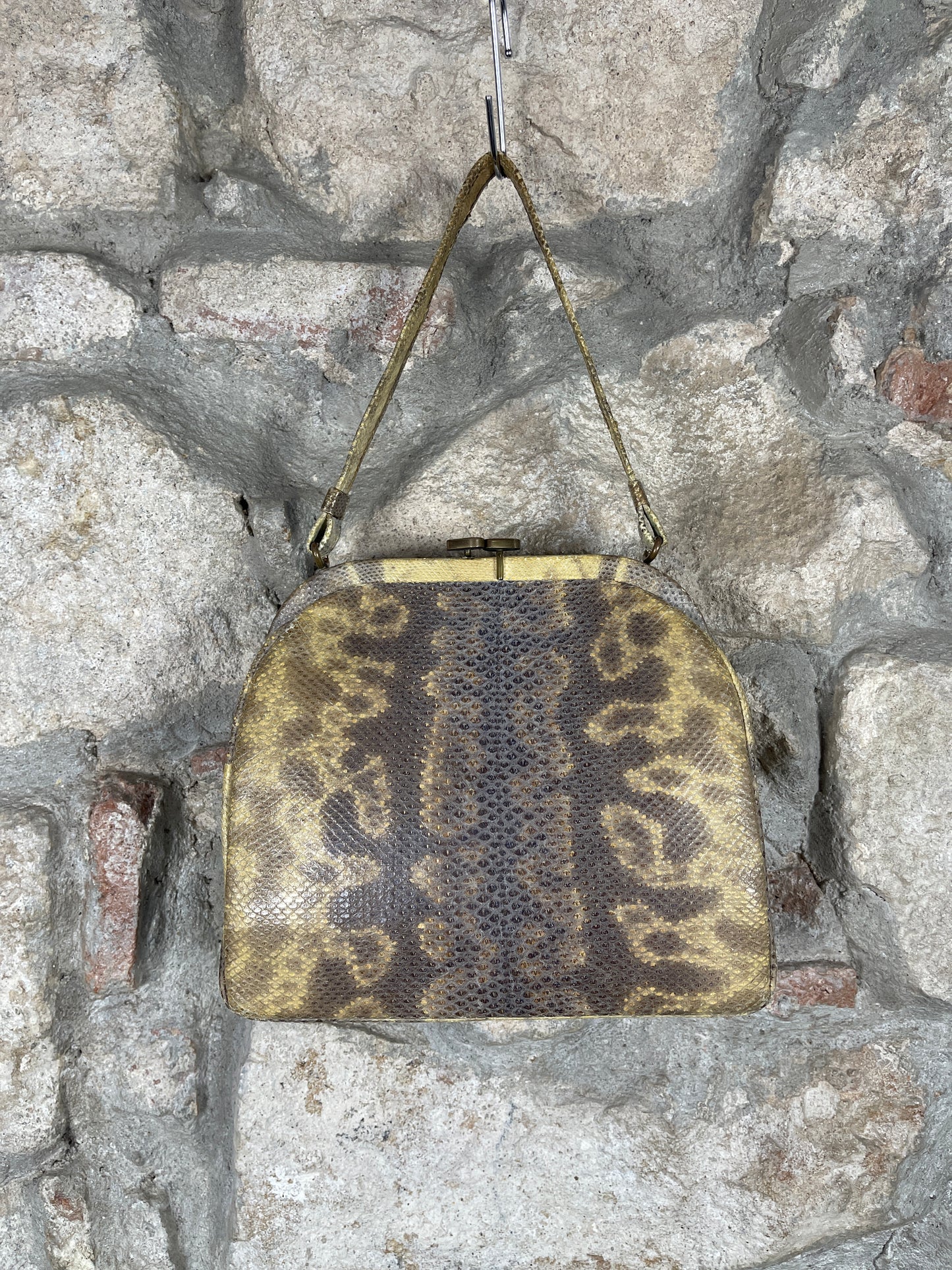 Vintage Hand Bag Snake Pattern