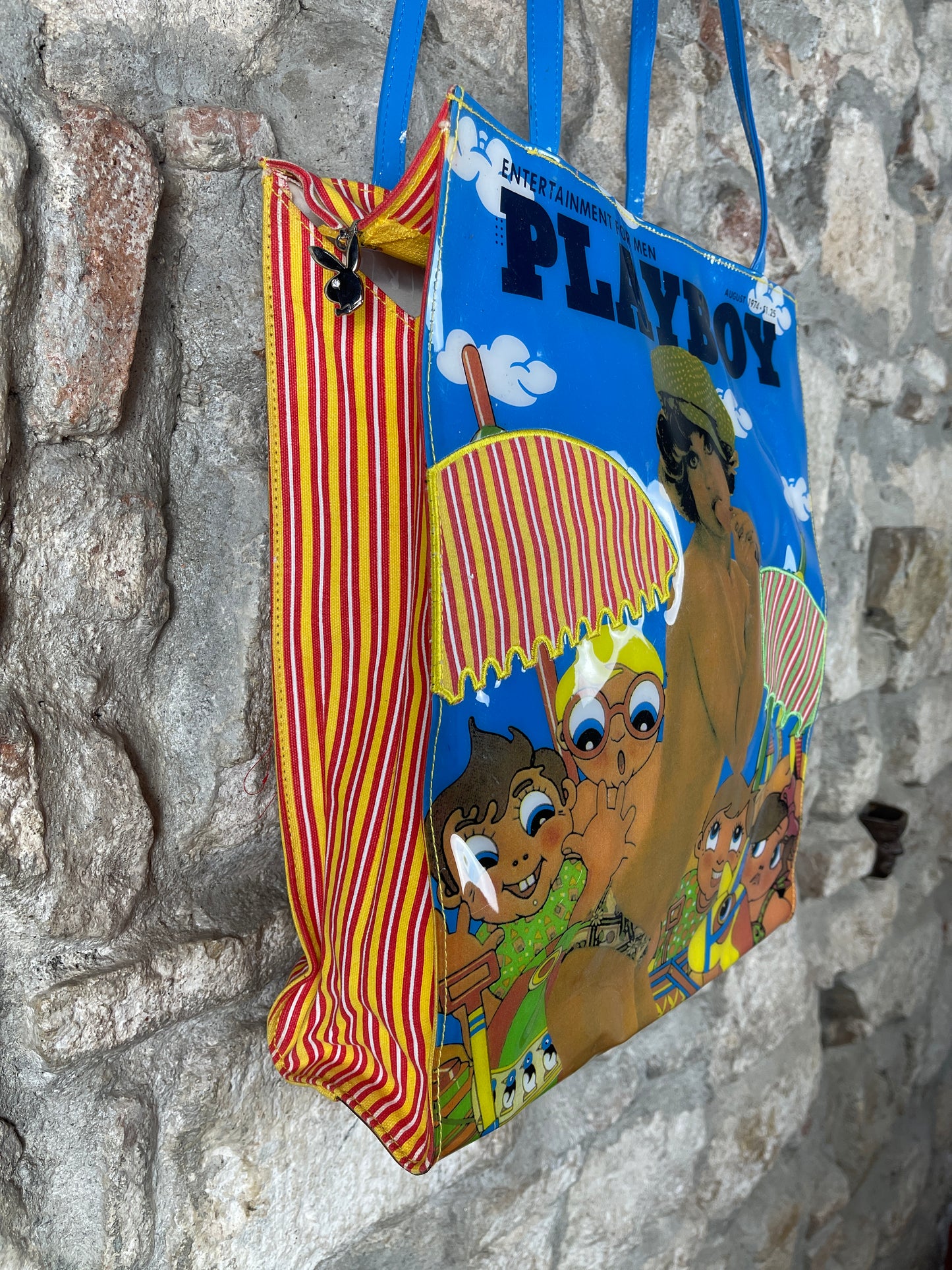 Y2K Playboy Bag Beach Multicolor Vinyl