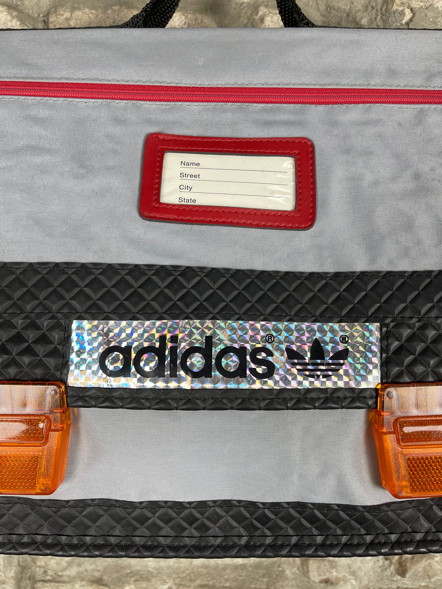 Vintage Adidas Business Bag Gray 80s
