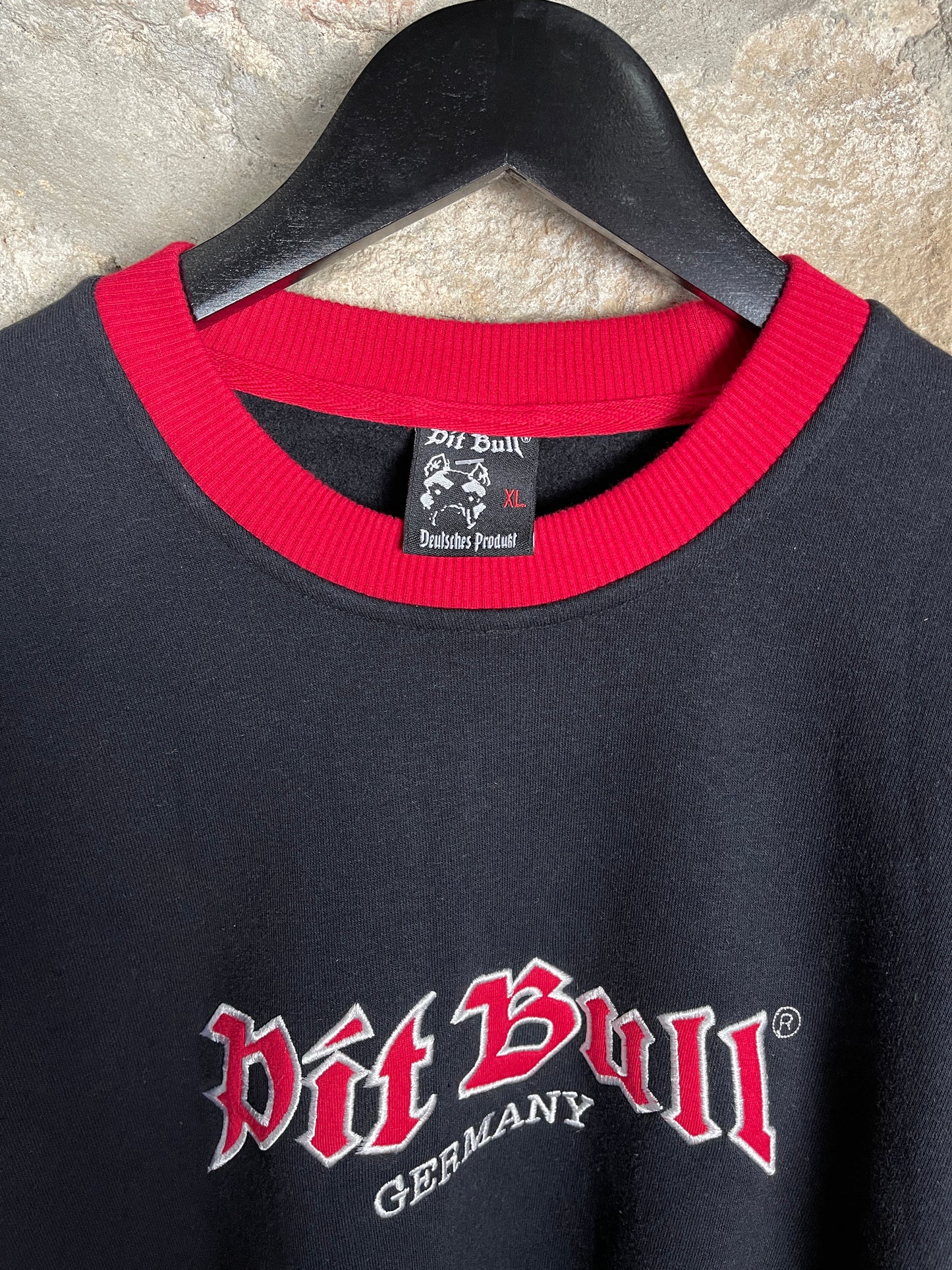 Pit Bull Germany Sweatshirt Black Red 2000s XL