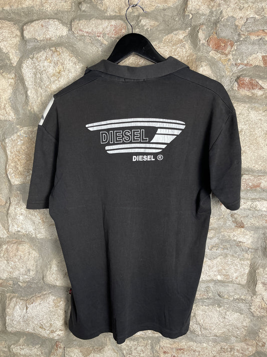 Y2K Diesel T-Shirt Black White XXL