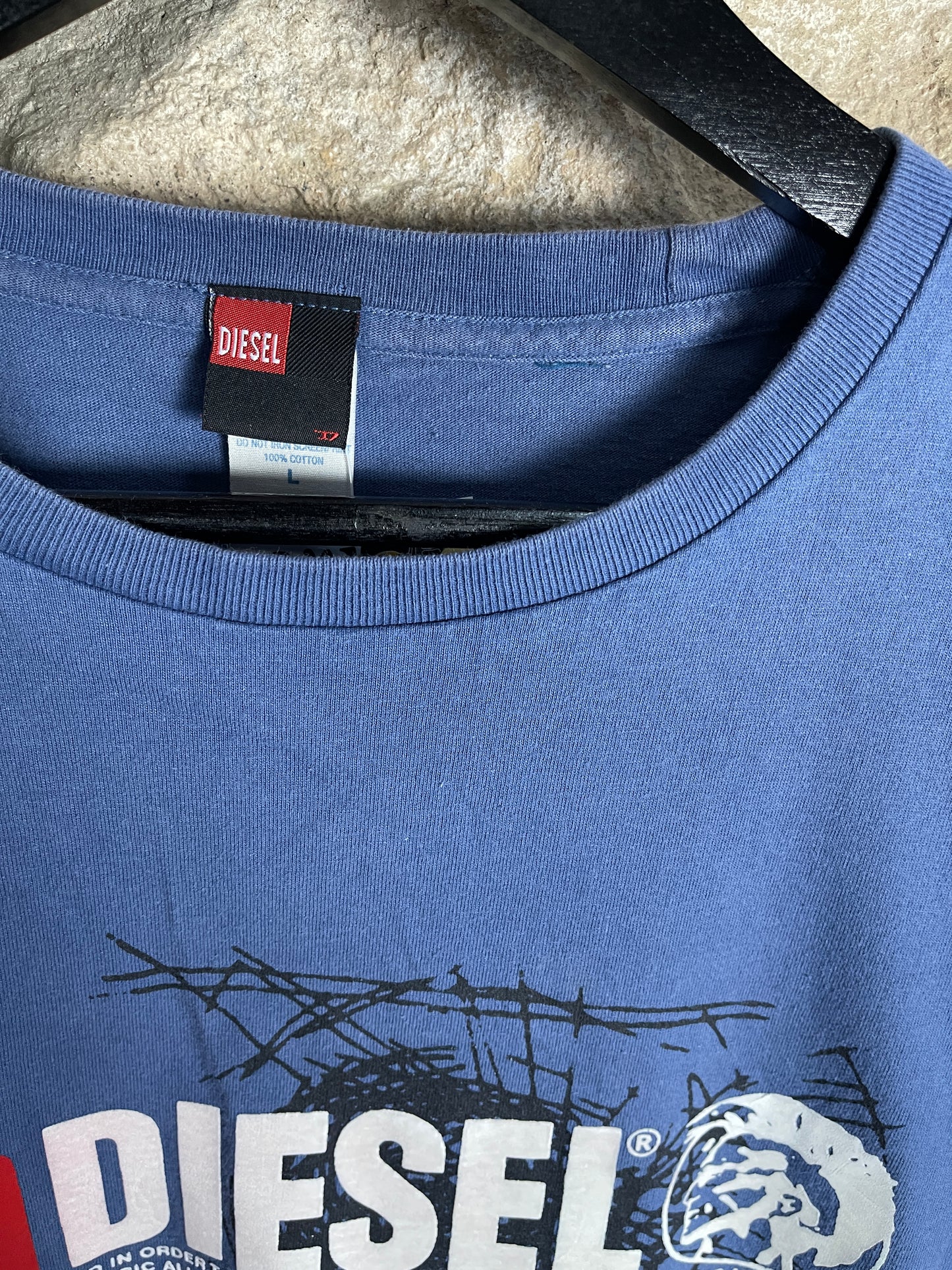 Y2K Diesel T-Shirt Blue L