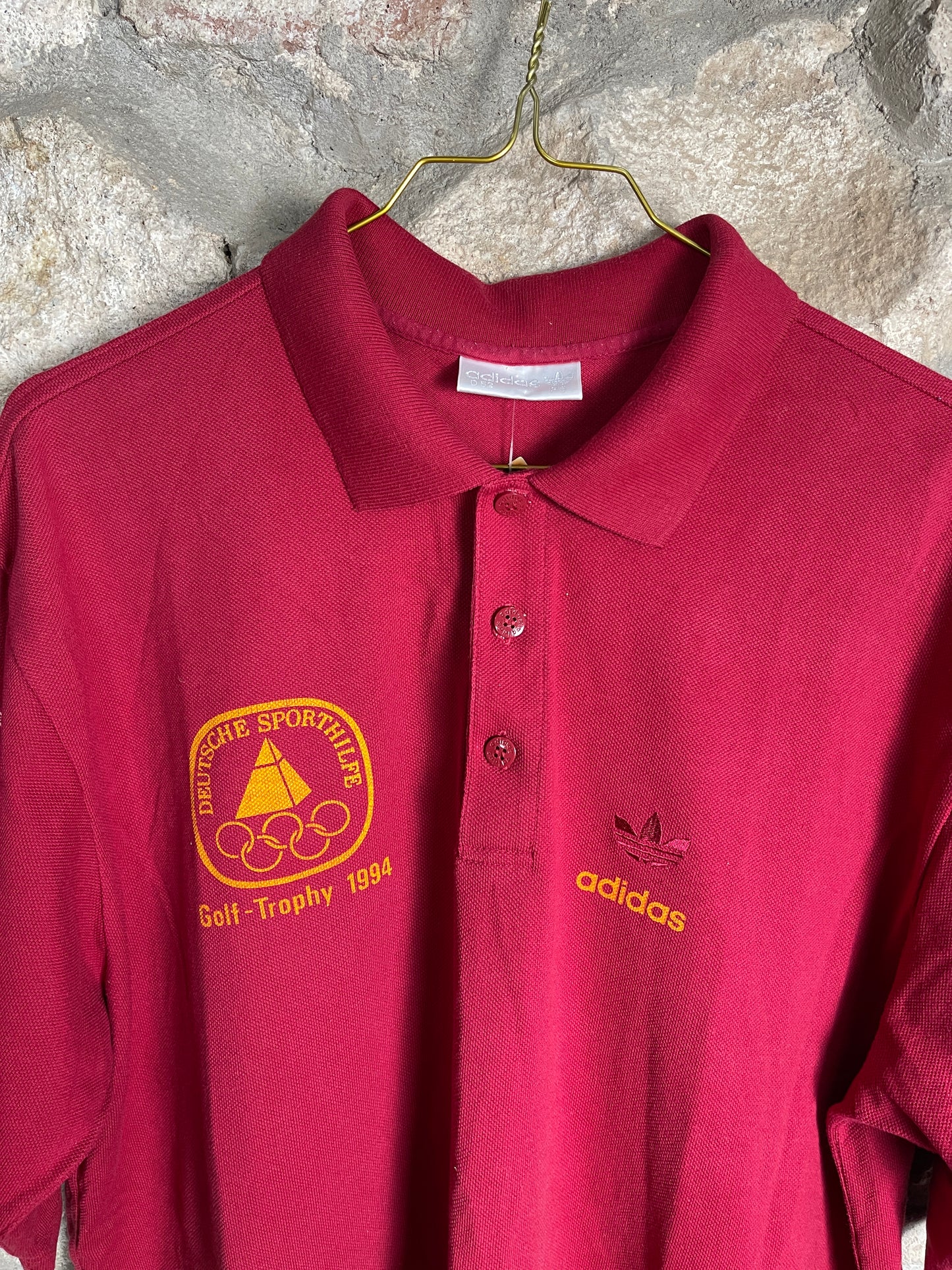 Vintage Adidas Polo Shirt Deutsche Sporthilfe 1994 XL