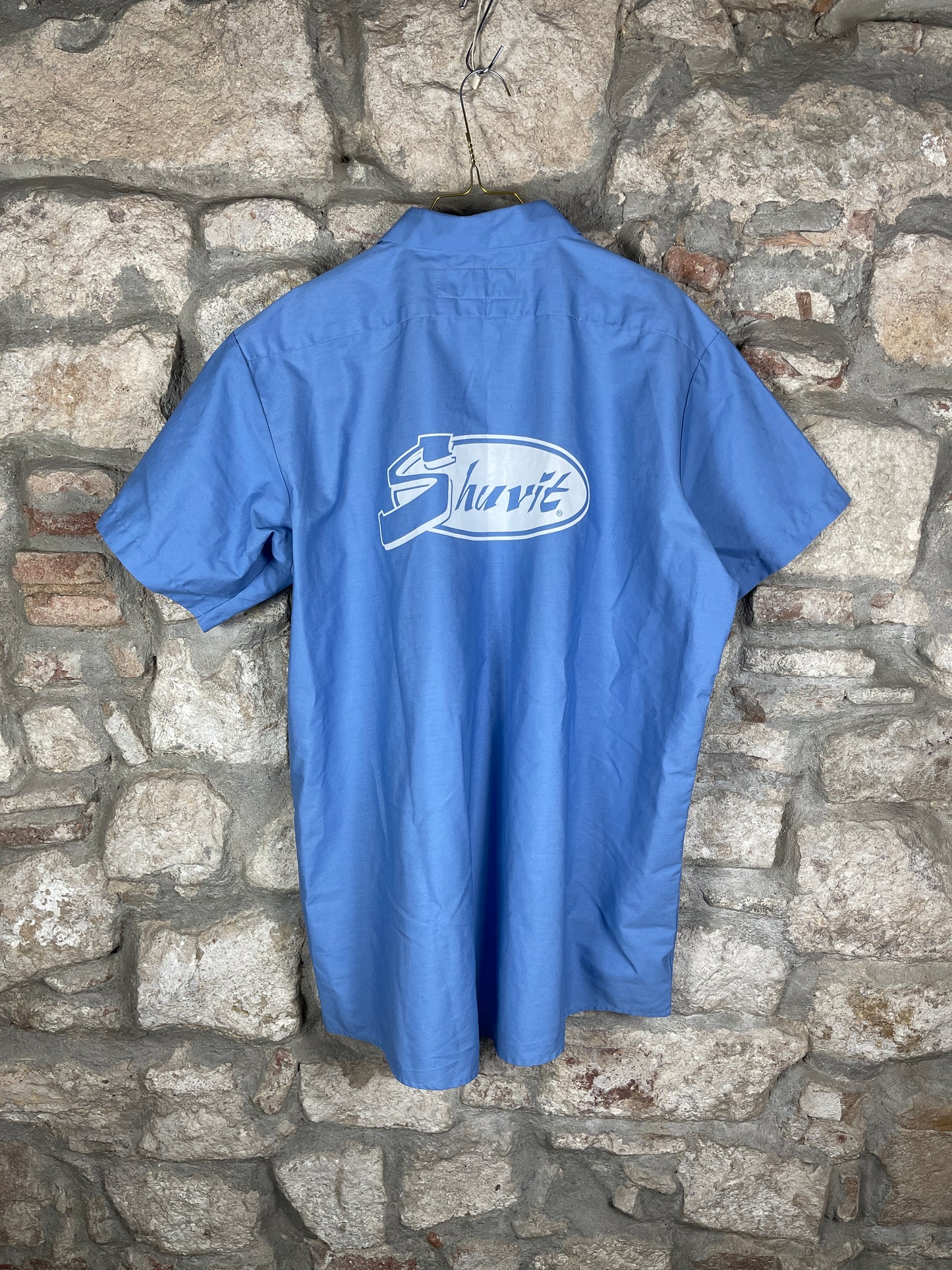 Vintage Shuvit Blue Short Sleeve Shirt 90s XXL