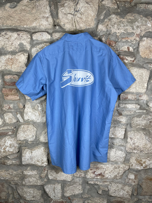 Vintage Shuvit Blue Short Sleeve Shirt 90s XXL