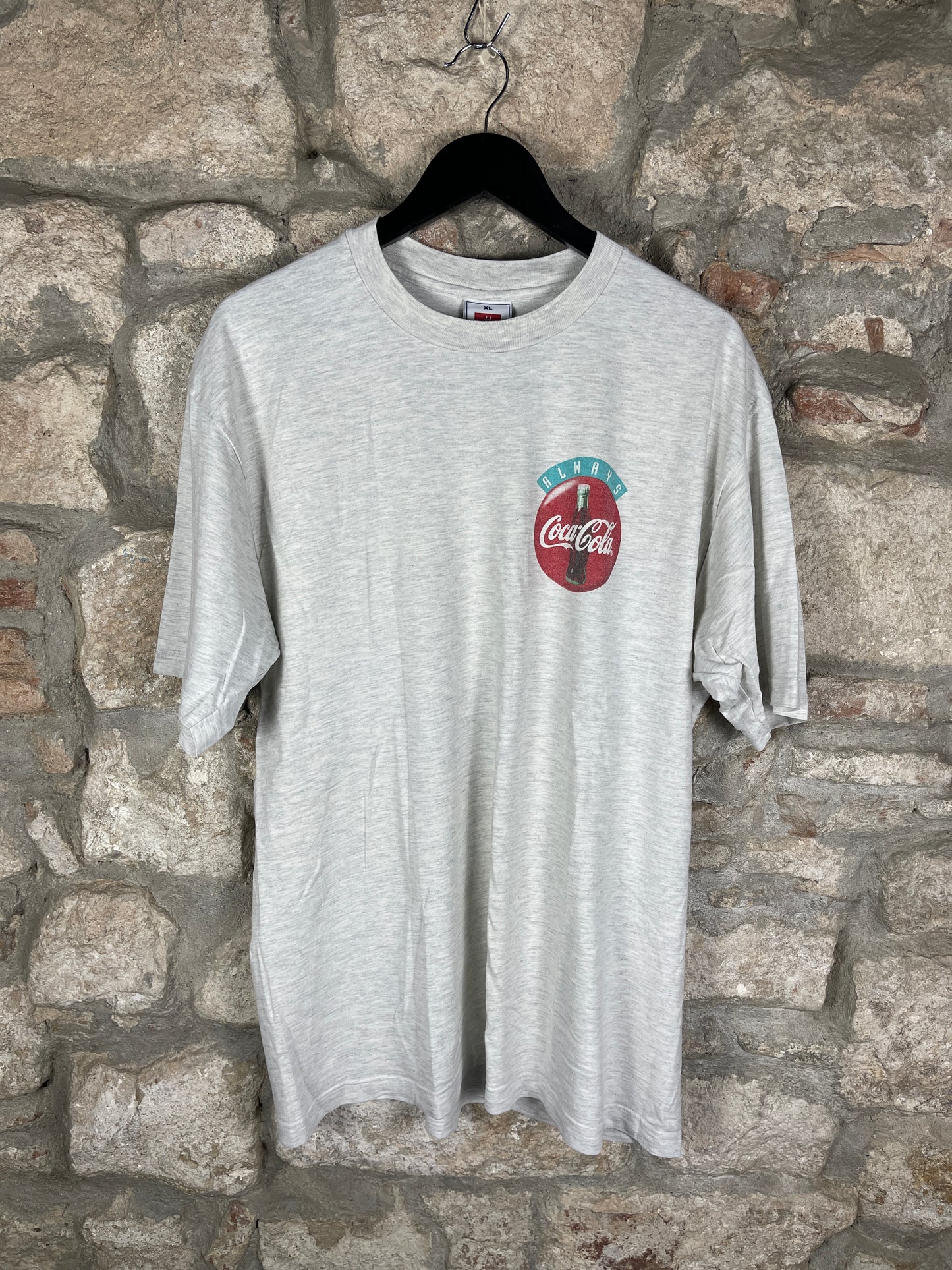 Vintage Coca Cola T-Shirt Gray 90s XL